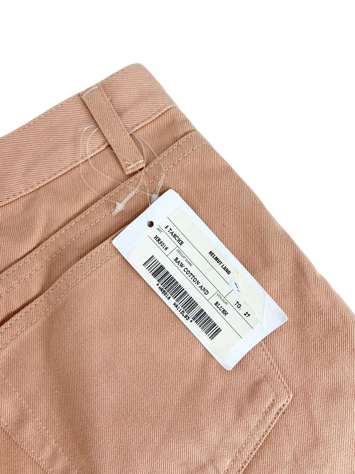 Helmut Lang 2000s Raw Silk Jeans, new (Denim, Blush/Peach, Archive) Size US 28 / EU 44 - 6 Thumbnail