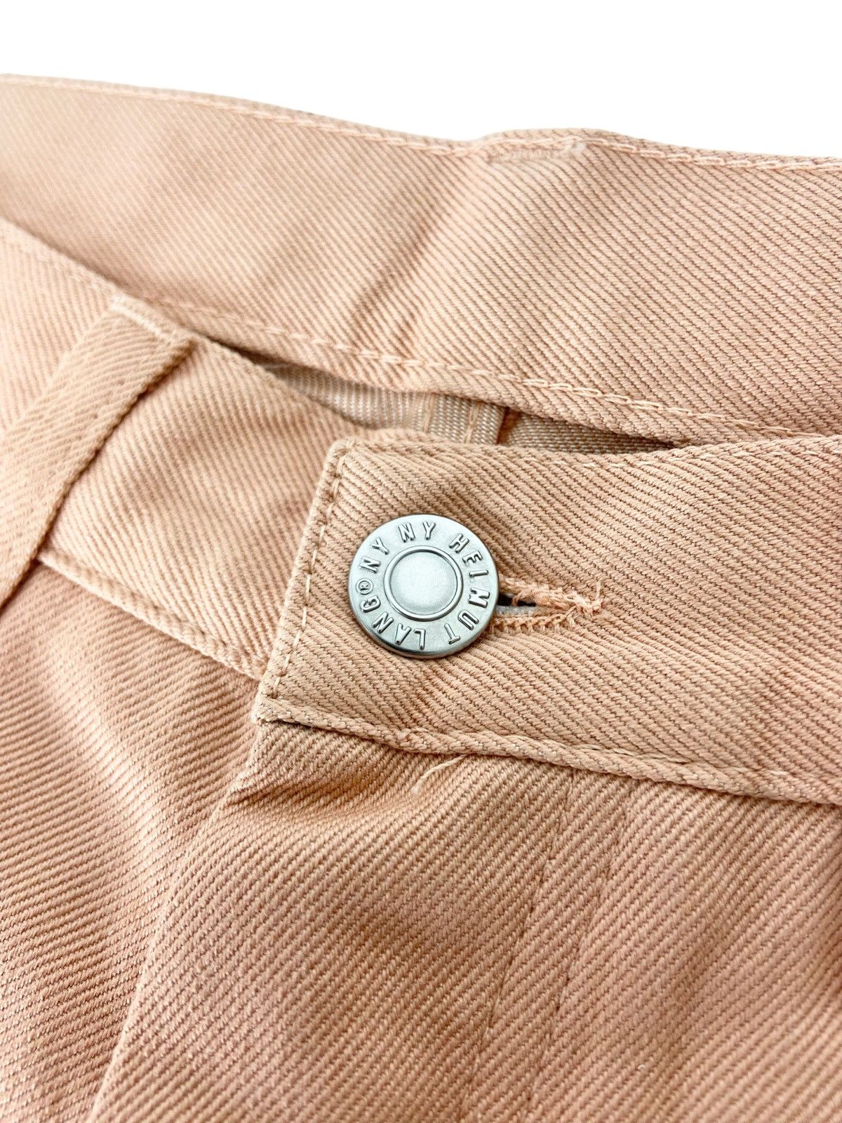 Helmut Lang 2000s Raw Silk Jeans, new (Denim, Blush/Peach, Archive) Size US 28 / EU 44 - 4 Thumbnail