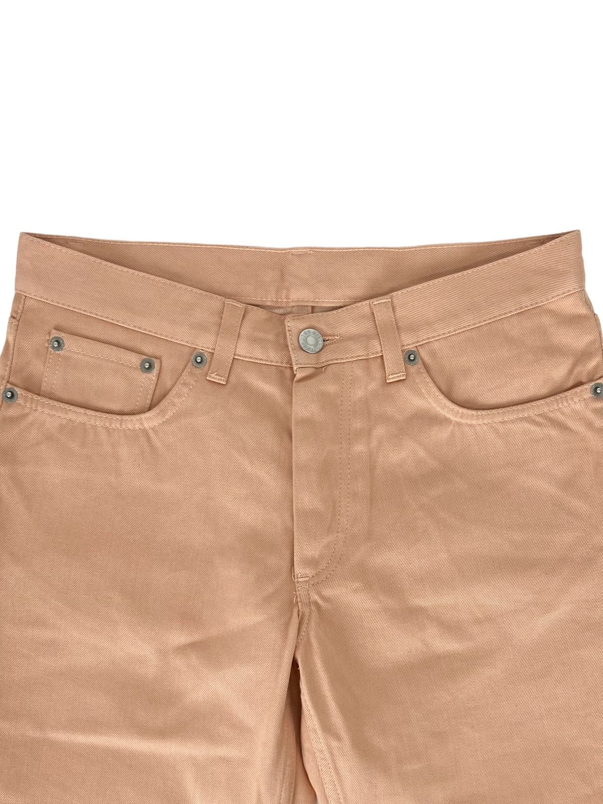 Helmut Lang 2000s Raw Silk Jeans, new (Denim, Blush/Peach, Archive) Size US 28 / EU 44 - 3 Thumbnail