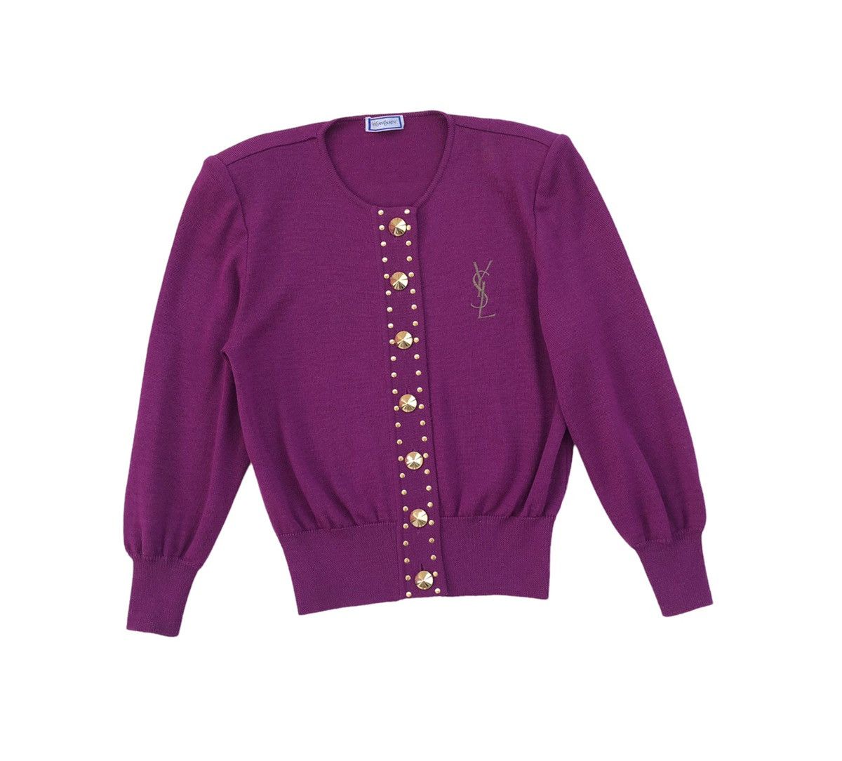 Yves Saint Laurent YvesSaintLaurent Button Ladies Knitted Sweater Size M / US 6-8 / IT 42-44 - 2 Thumbnail