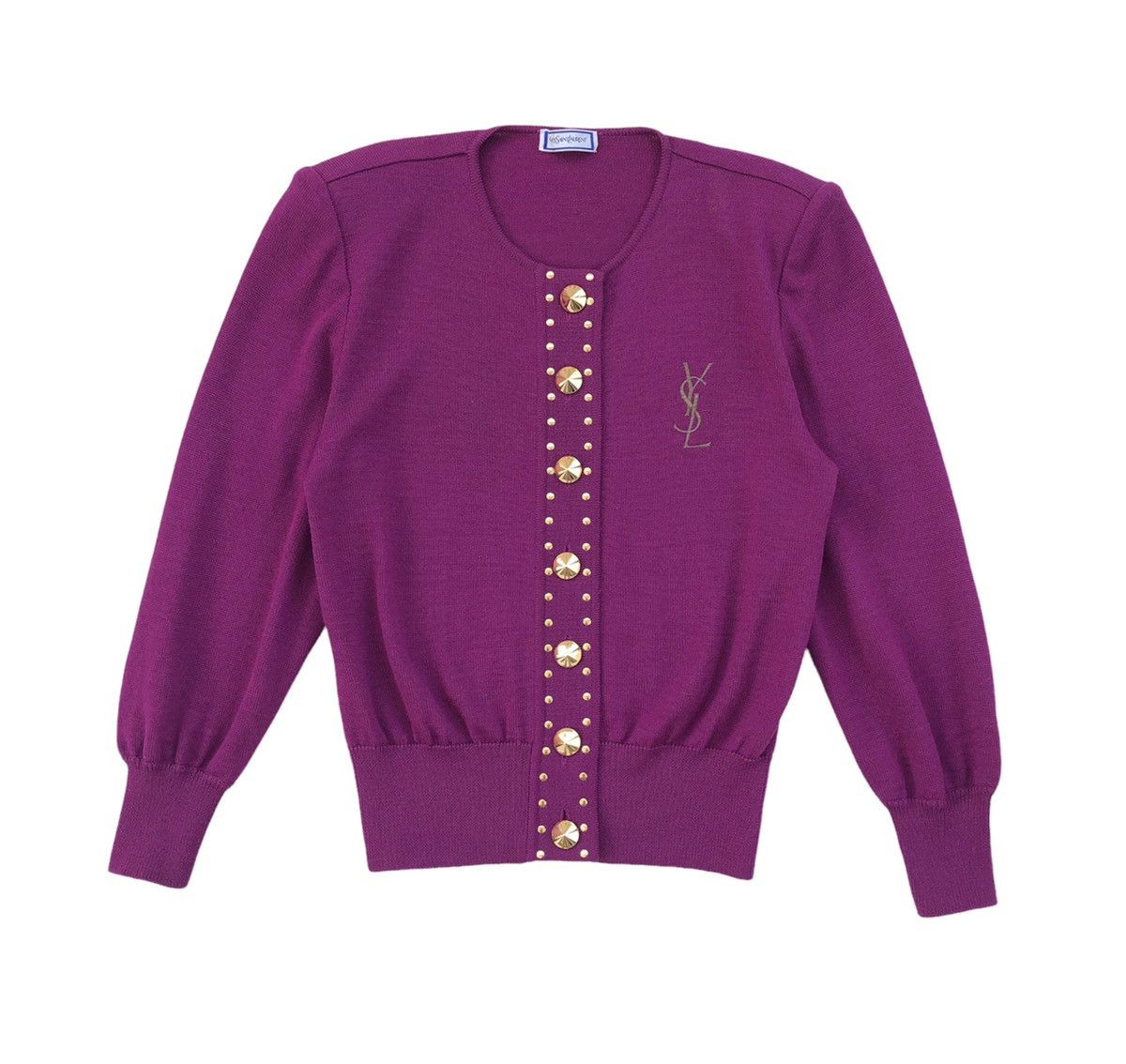 Yves Saint Laurent YvesSaintLaurent Button Ladies Knitted Sweater Size M / US 6-8 / IT 42-44 - 3 Thumbnail