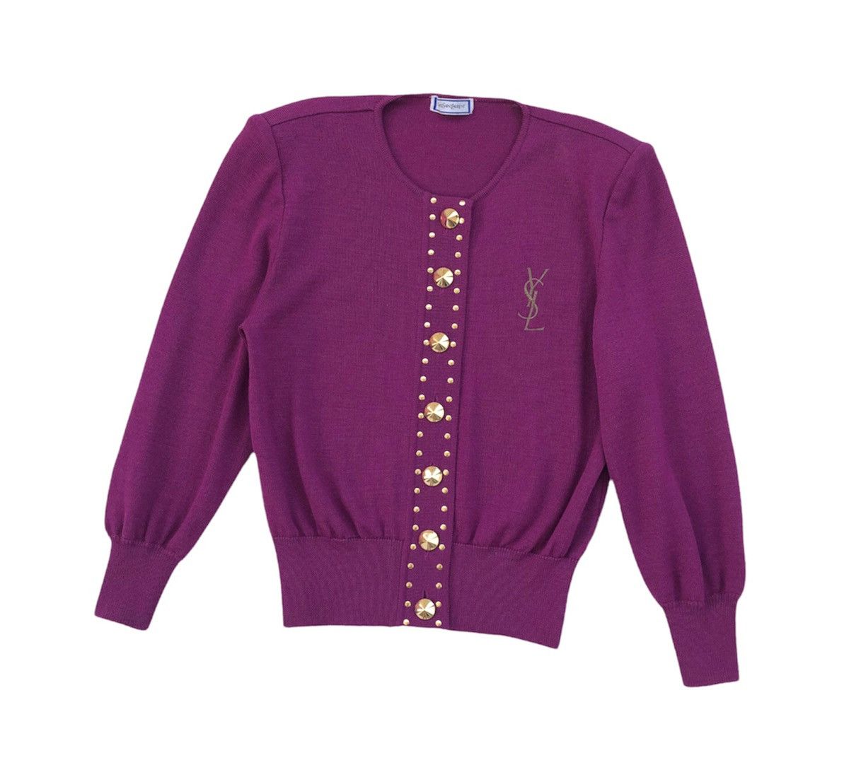 Yves Saint Laurent YvesSaintLaurent Button Ladies Knitted Sweater Size M / US 6-8 / IT 42-44 - 1 Thumbnail