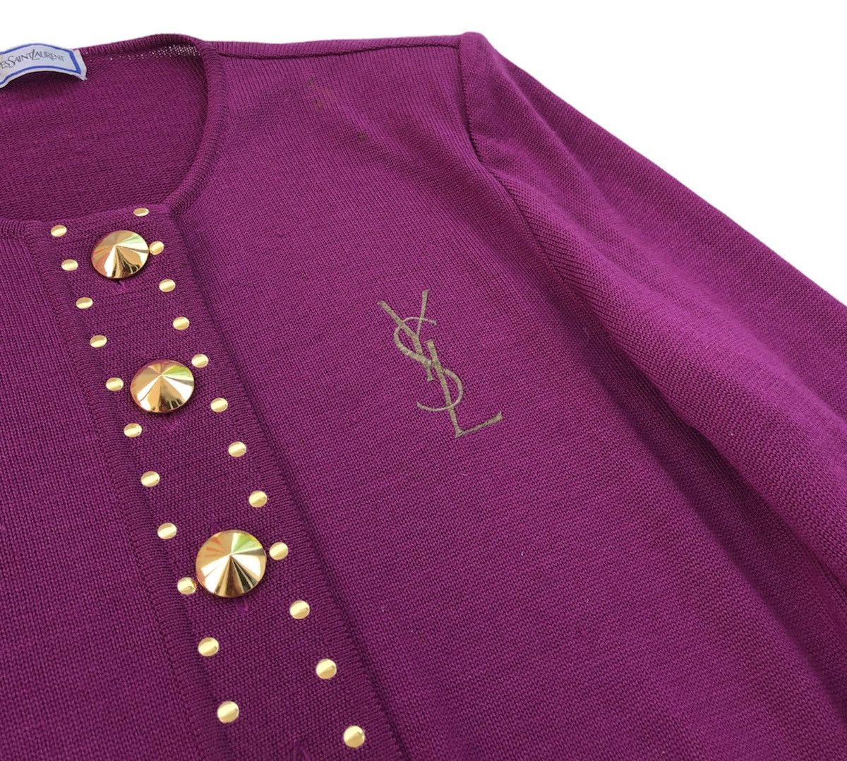 Yves Saint Laurent YvesSaintLaurent Button Ladies Knitted Sweater Size M / US 6-8 / IT 42-44 - 9 Thumbnail