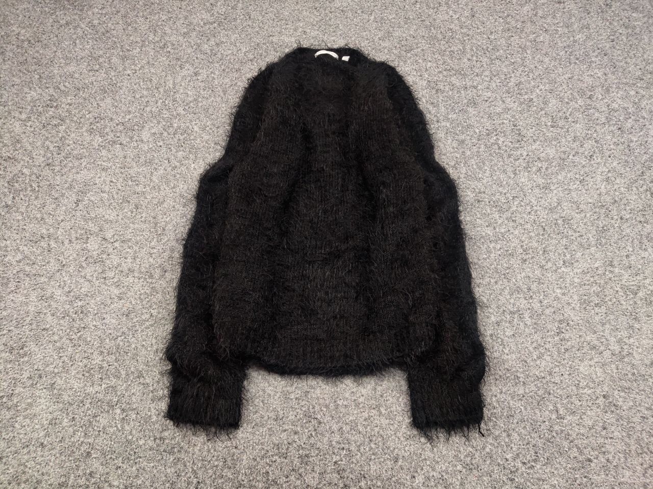 Japanese Brand Vintage 90's Japanese Black Mohair Style Fuzzy Sweater Size M / US 6-8 / IT 42-44 - 2 Thumbnail