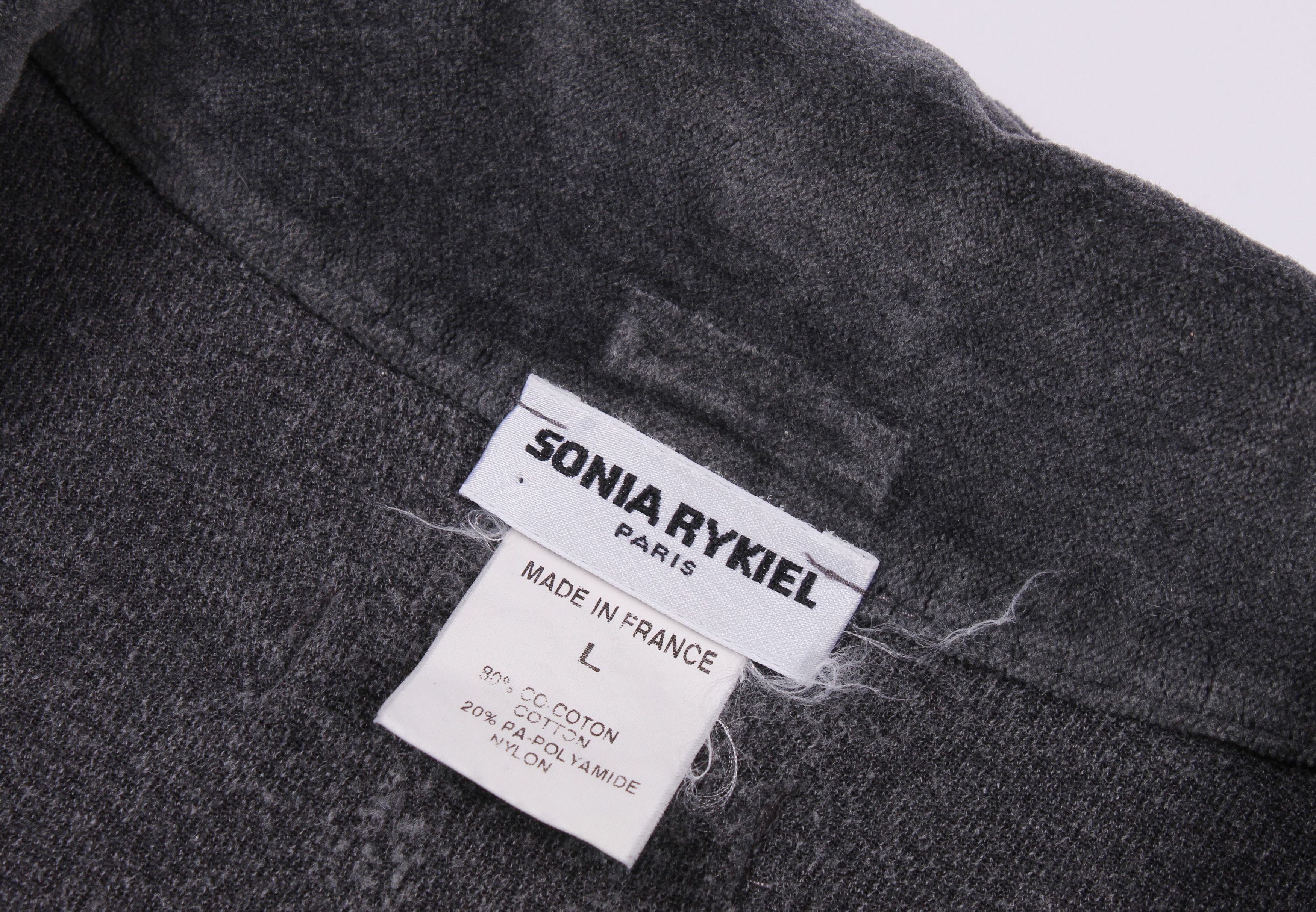 Sonia Rykiel × Vintage Vintage Sonia Rykiel Velour Blazer Size L / US 10 / IT 46 - 3 Thumbnail
