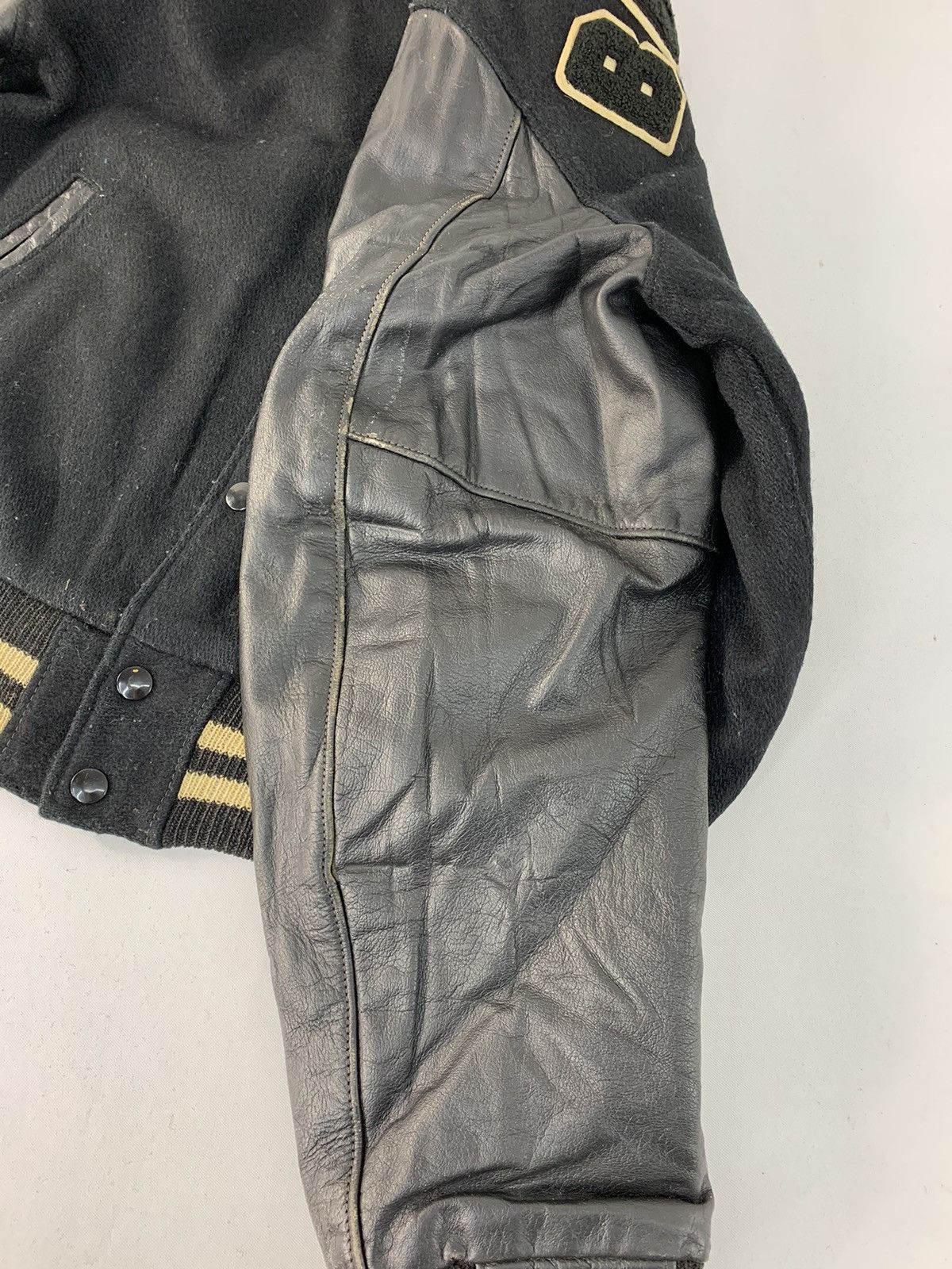 Sports Specialties Bulldog Born To Kill Padded Varsity Leather Jacket USA Size US L / EU 52-54 / 3 - 12 Thumbnail