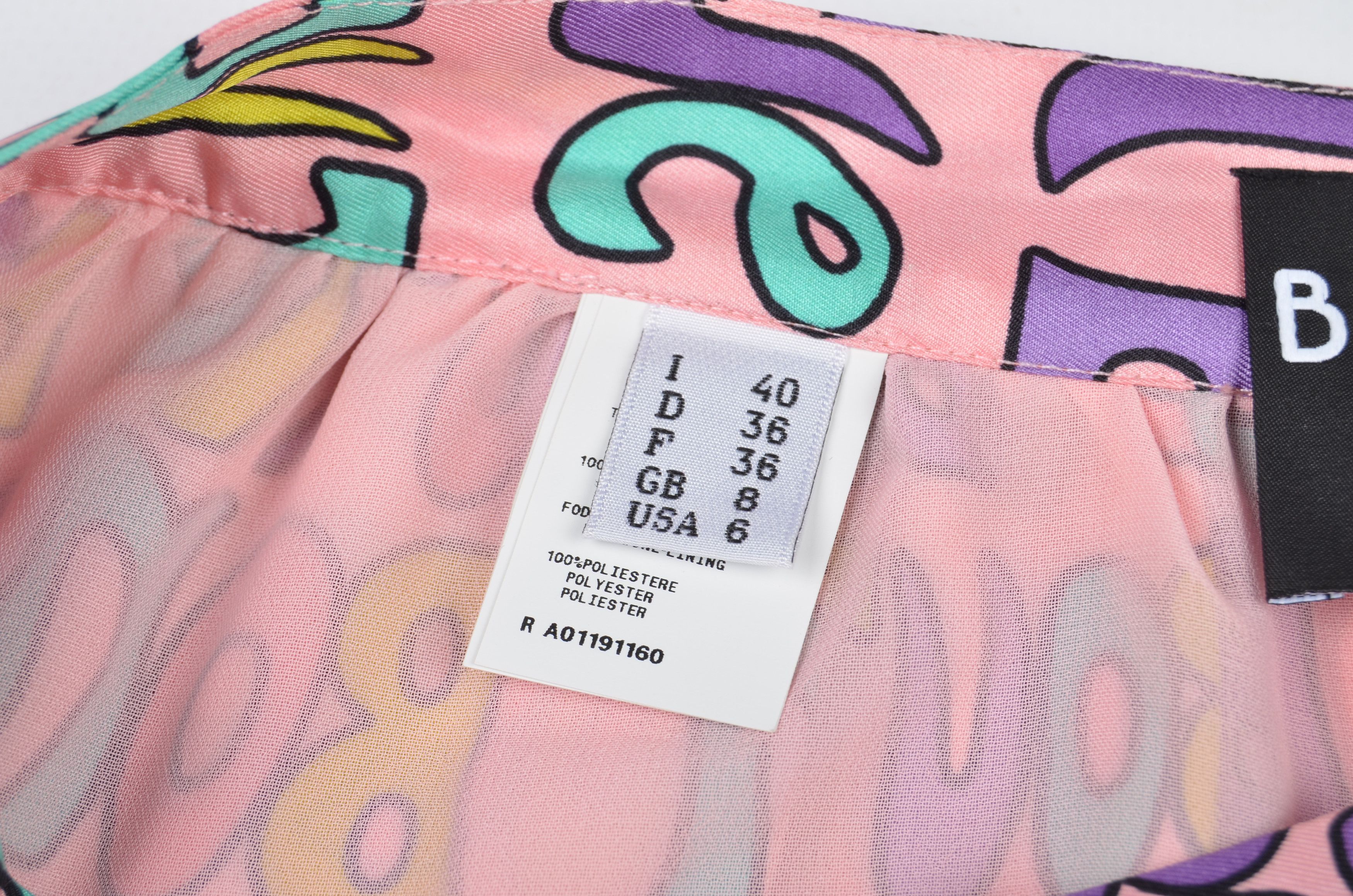 Moschino Moschino Boutique Logo Printed Silk Skirt Size 28" / US 6 / IT 42 - 8 Thumbnail