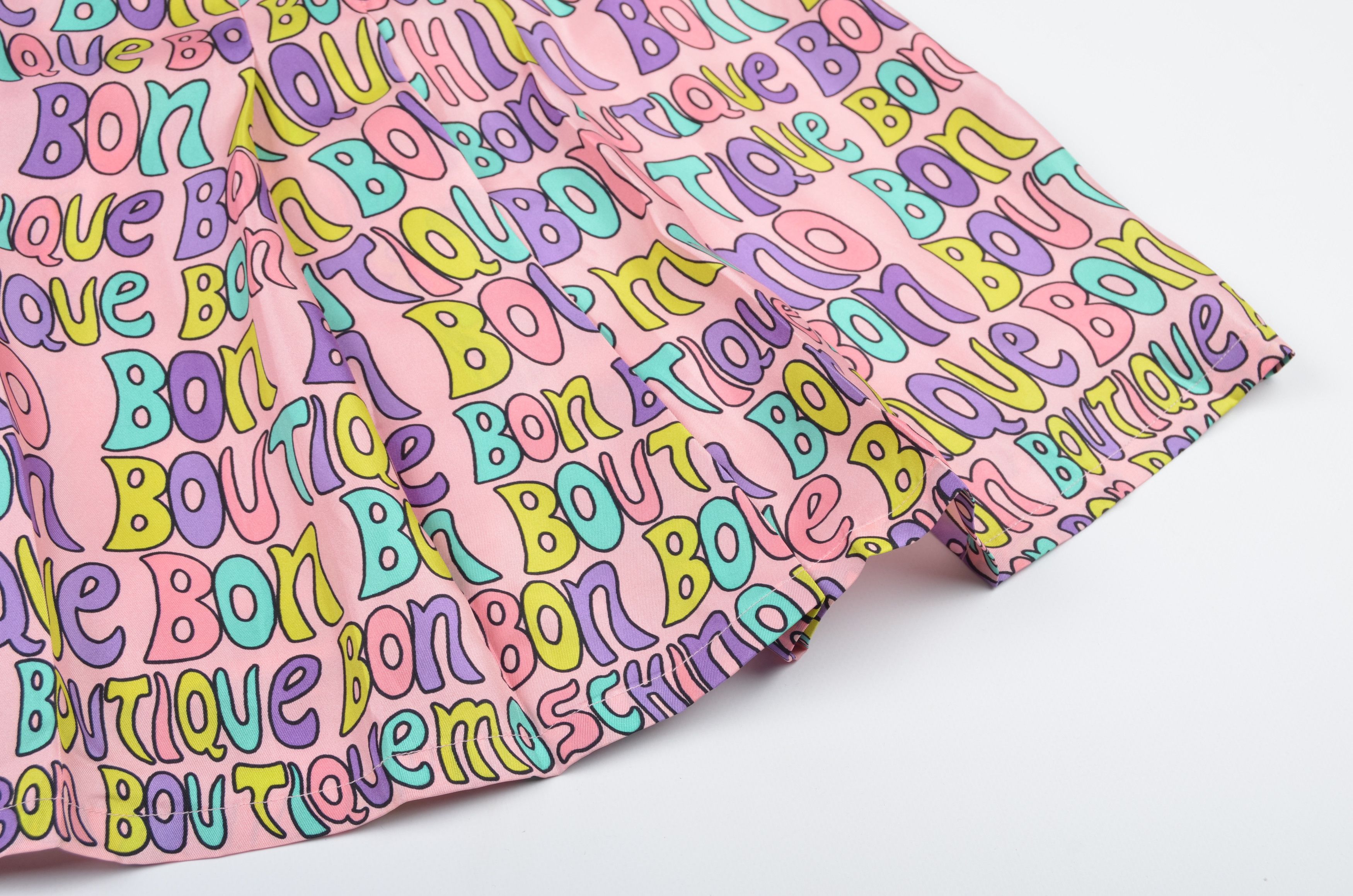 Moschino Moschino Boutique Logo Printed Silk Skirt Size 28" / US 6 / IT 42 - 6 Thumbnail