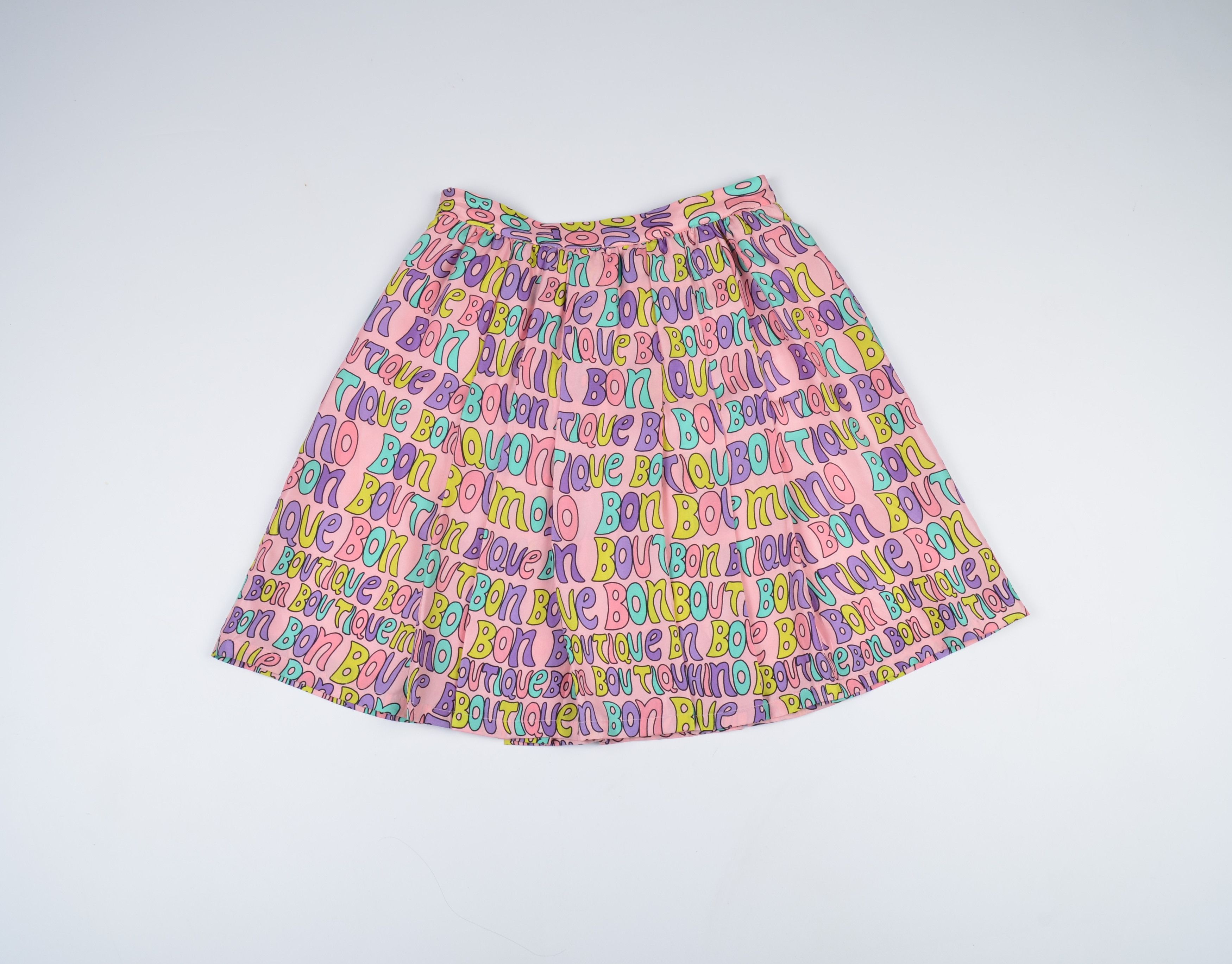 Moschino Moschino Boutique Logo Printed Silk Skirt Size 28" / US 6 / IT 42 - 10 Thumbnail