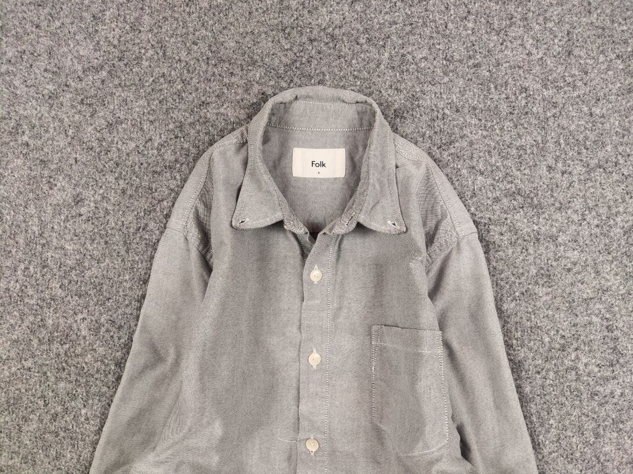 Folk Folk Design cotton Gray Button Casual Long Sleeve Shirt Size US M / EU 48-50 / 2 - 8 Thumbnail