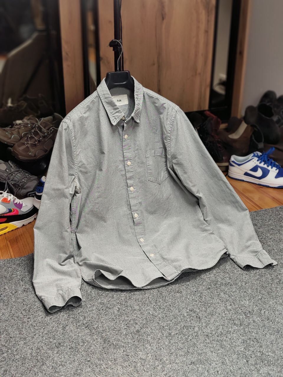 Folk Folk Design cotton Gray Button Casual Long Sleeve Shirt Size US M / EU 48-50 / 2 - 20 Thumbnail