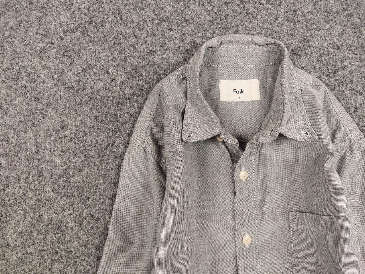 Folk Folk Design cotton Gray Button Casual Long Sleeve Shirt Size US M / EU 48-50 / 2 - 11 Thumbnail
