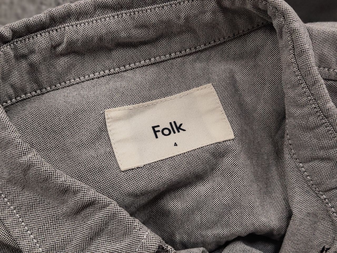 Folk Folk Design cotton Gray Button Casual Long Sleeve Shirt Size US M / EU 48-50 / 2 - 18 Thumbnail
