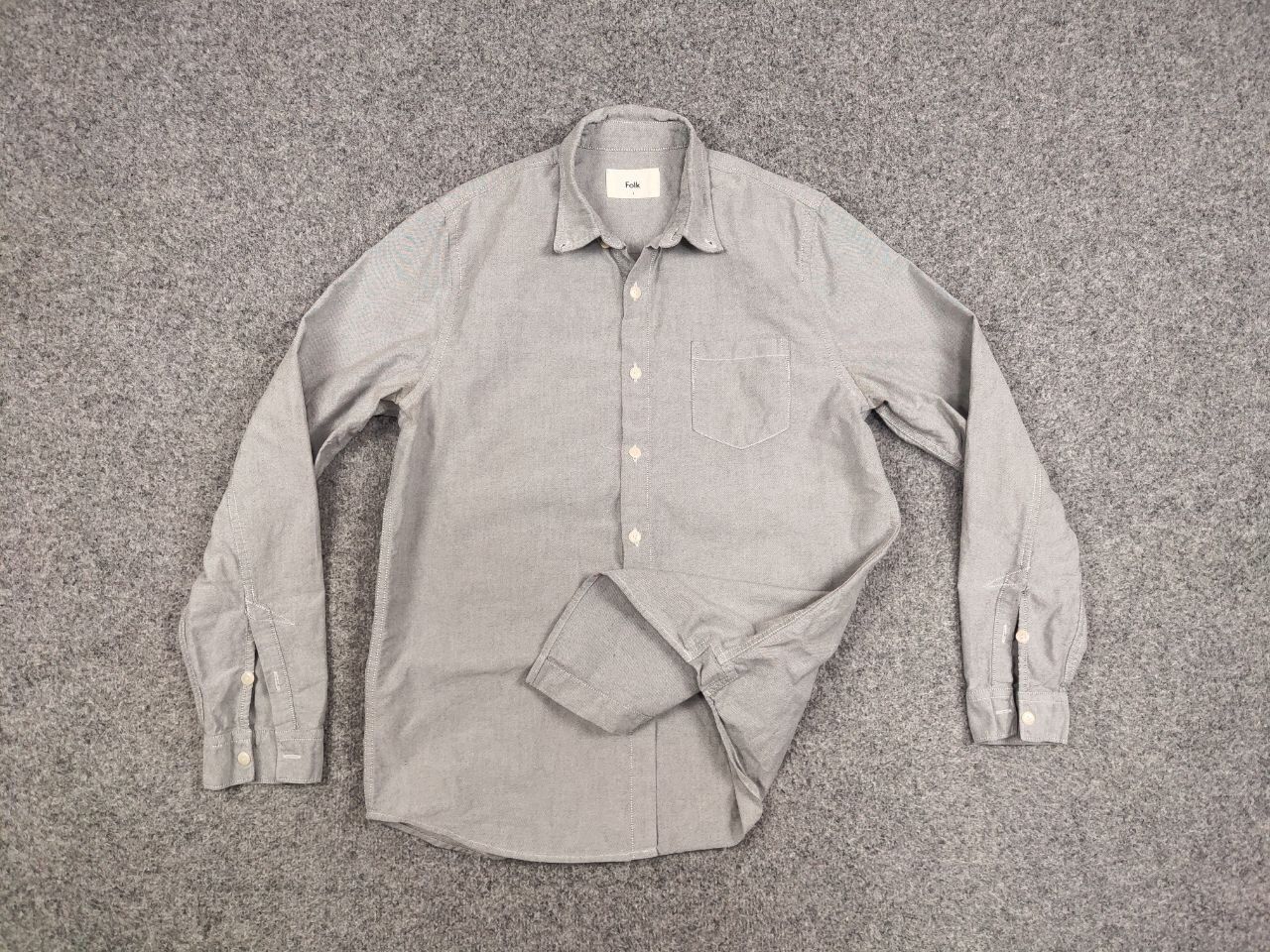 Folk Folk Design cotton Gray Button Casual Long Sleeve Shirt Size US M / EU 48-50 / 2 - 15 Thumbnail