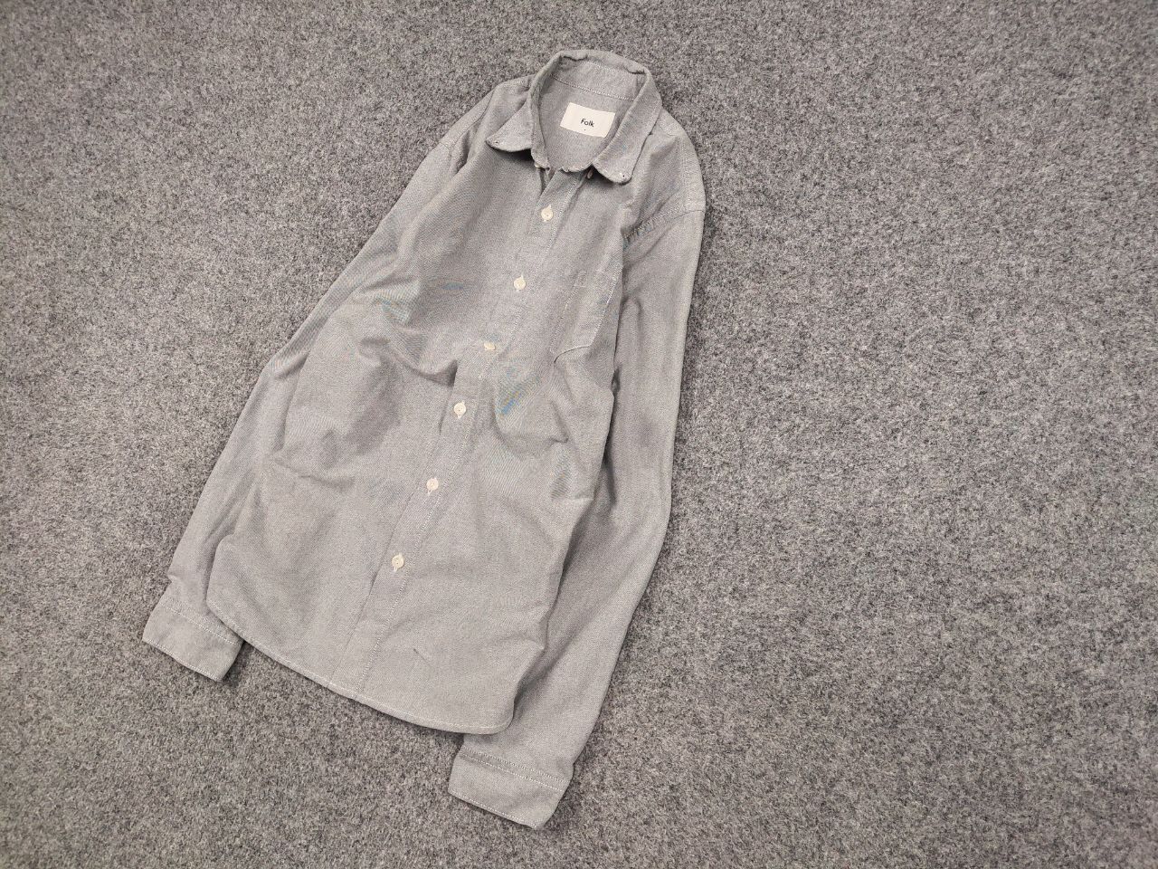 Folk Folk Design cotton Gray Button Casual Long Sleeve Shirt Size US M / EU 48-50 / 2 - 3 Thumbnail