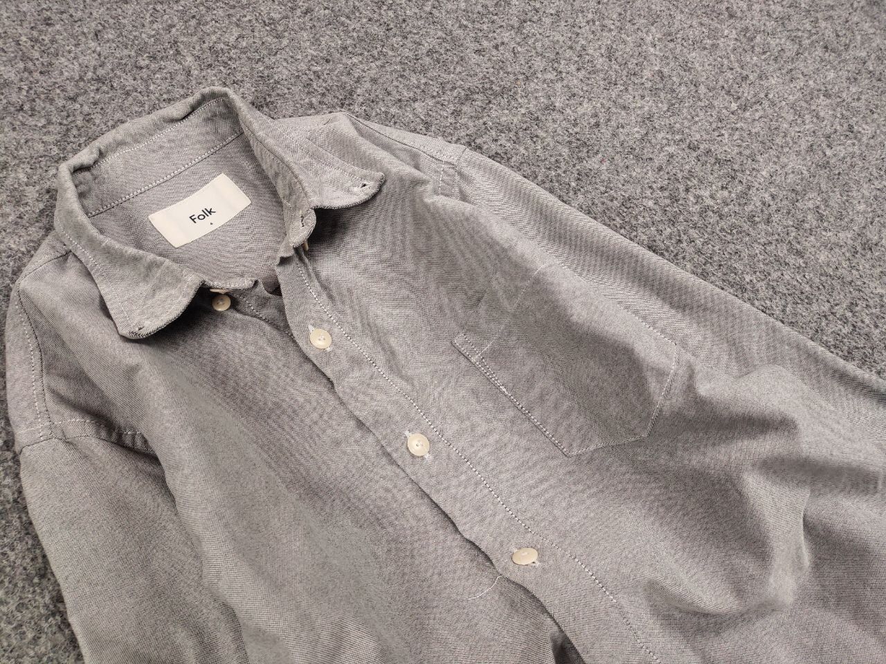 Folk Folk Design cotton Gray Button Casual Long Sleeve Shirt Size US M / EU 48-50 / 2 - 12 Thumbnail