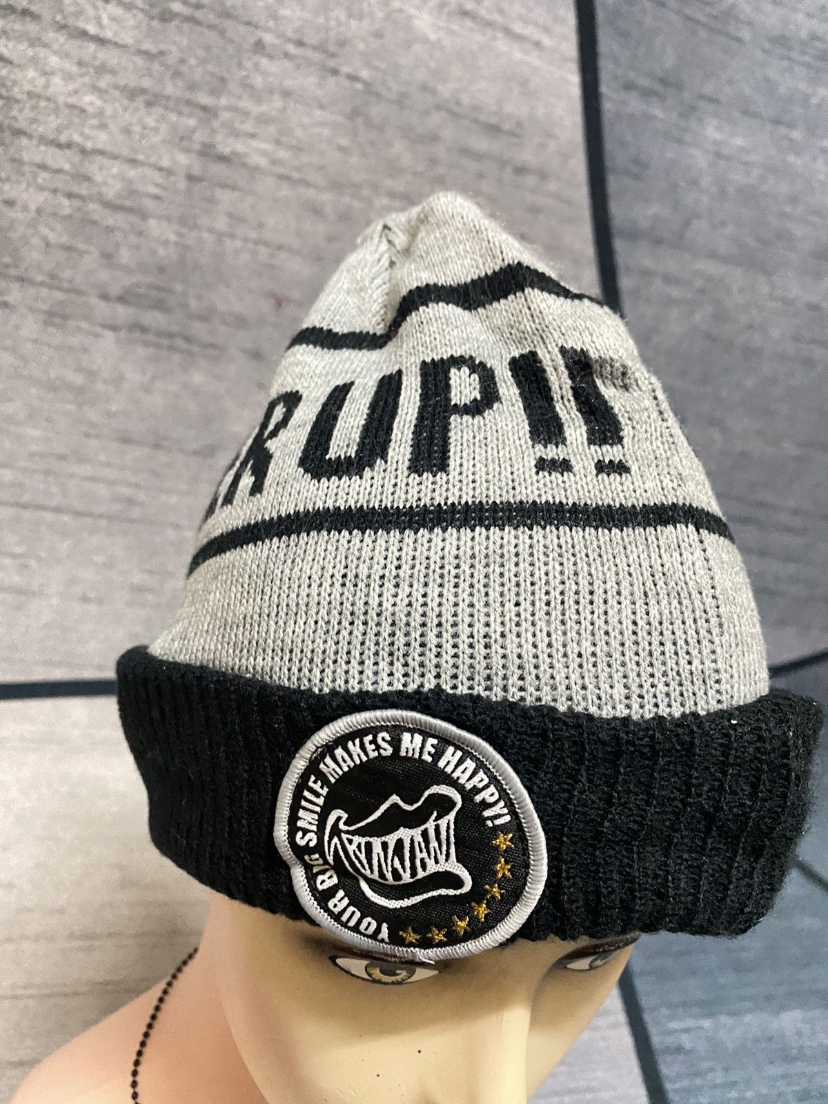 Japanese Brand Japanese Johnny Association CHEER UP Design Beanie Hat Size ONE SIZE - 2 Thumbnail