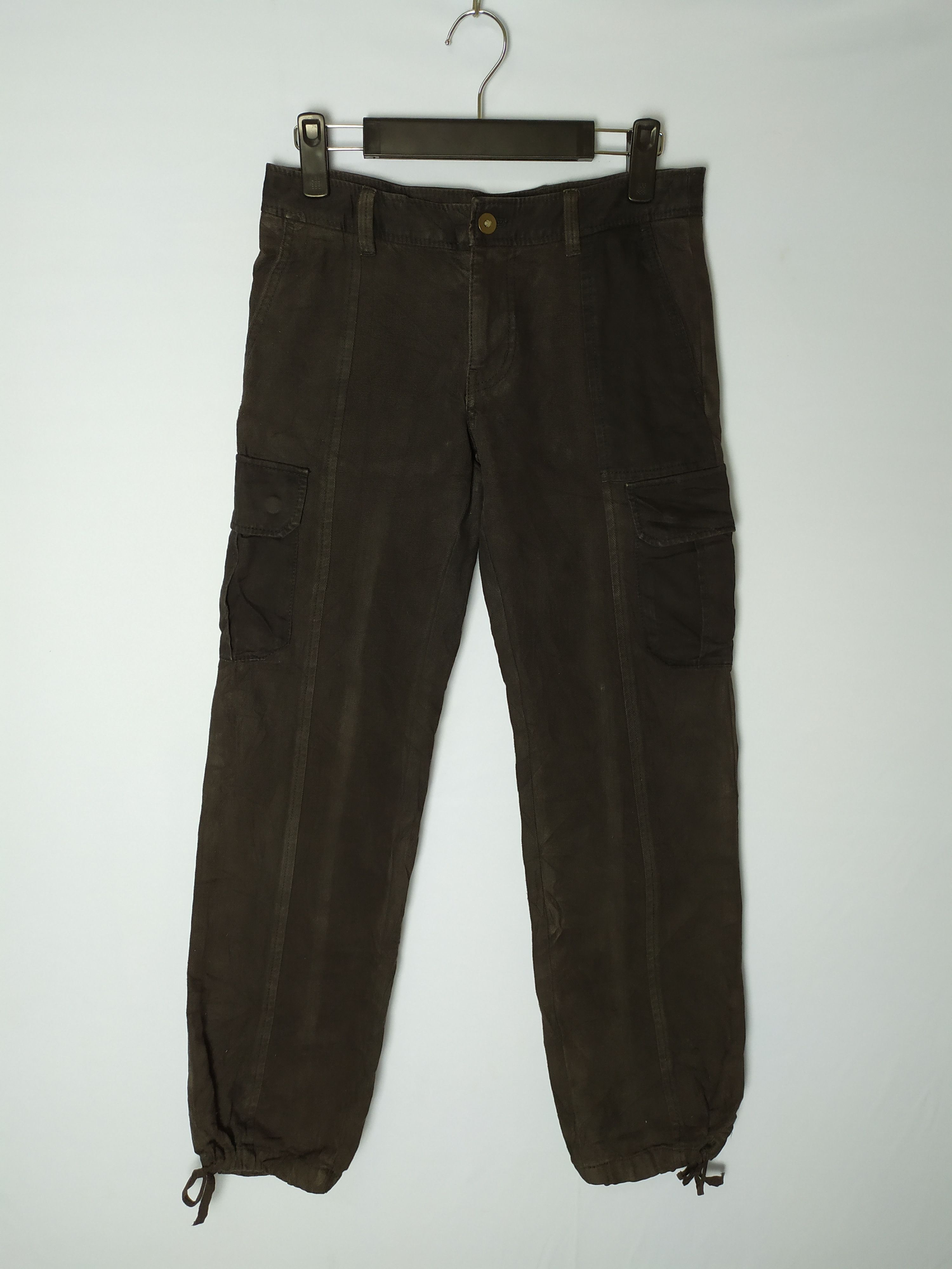 image of Green Label Relaxing Parachute Cargo Pants in Black, Men's (Size 28)
