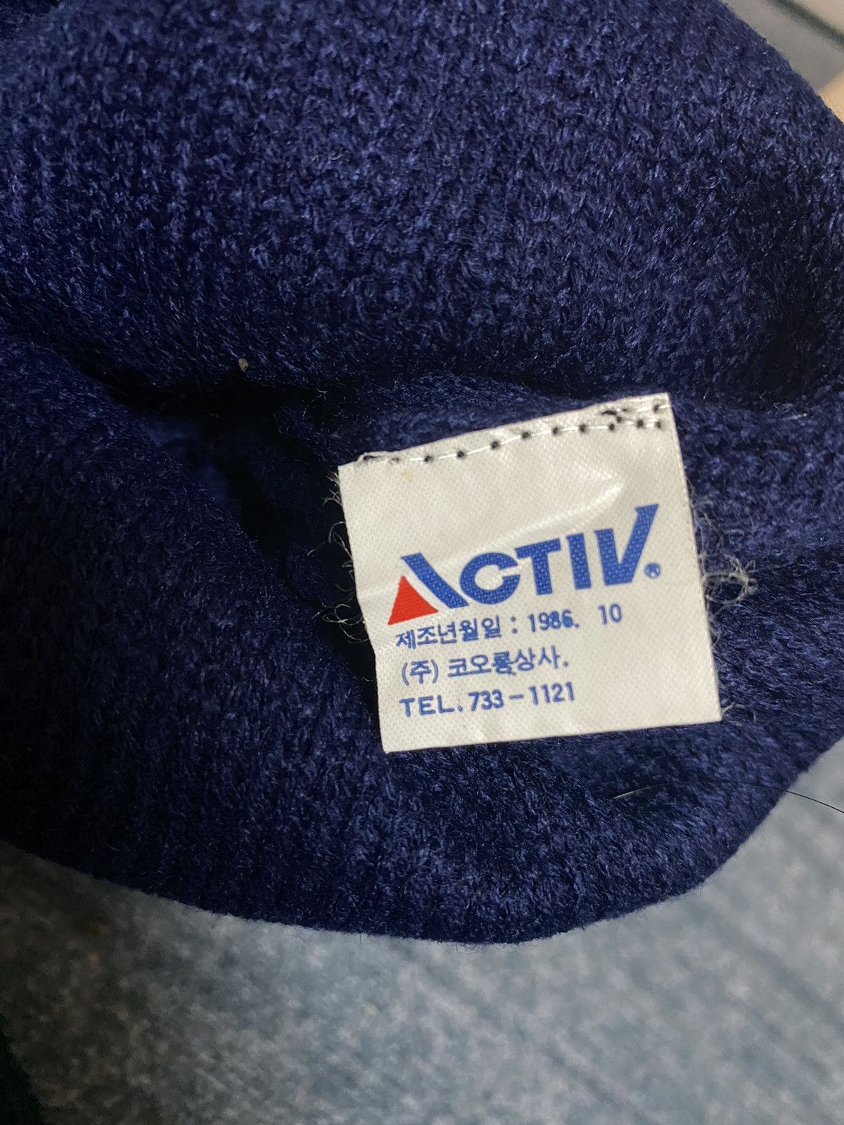 Japanese Brand Activ Patches Stripes Multicolour Beanie Hat Size ONE SIZE - 5 Thumbnail
