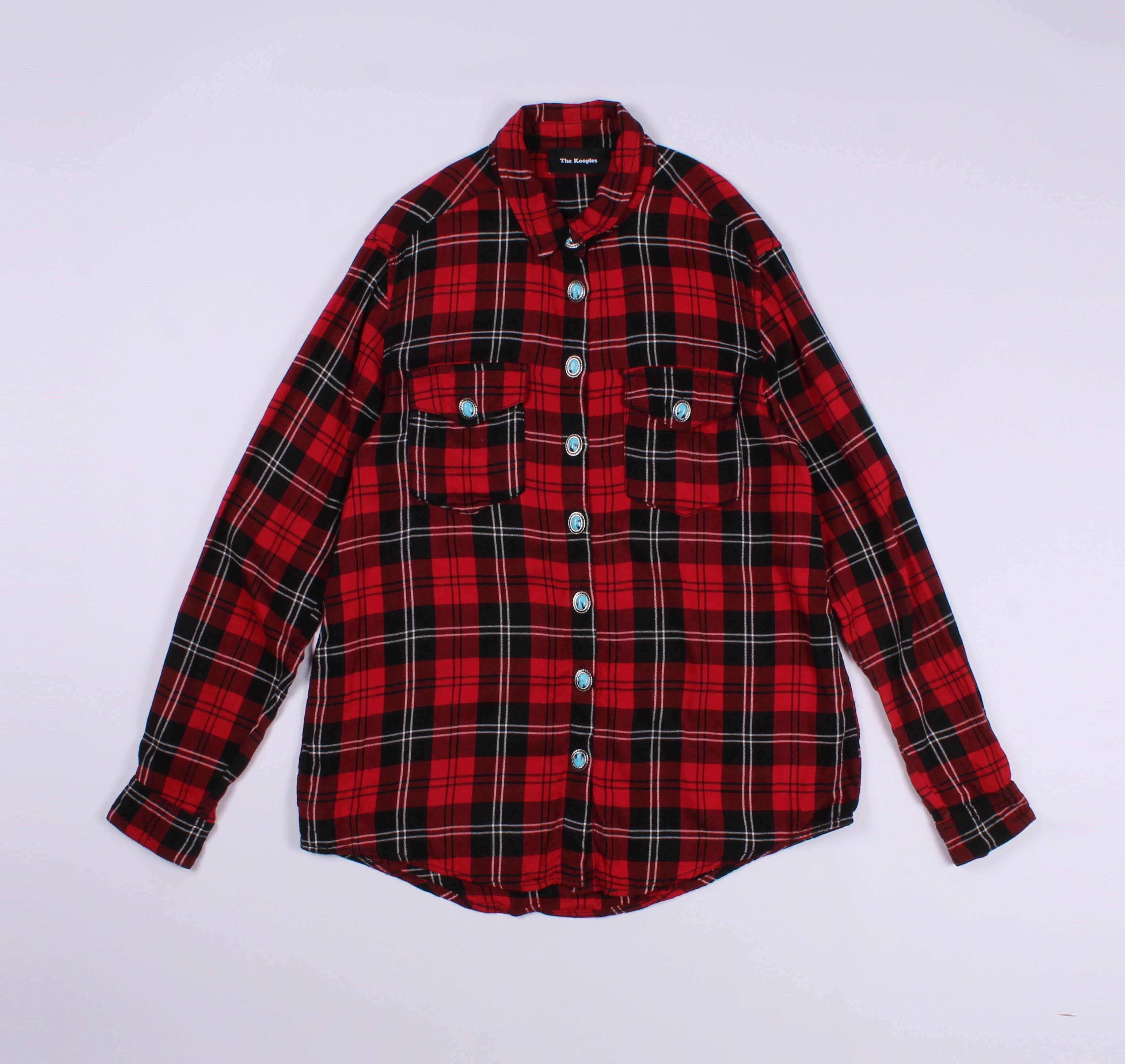 The Kooples The Kooples Paris Checkered Shirt With Decorated Buttons Size M / US 6-8 / IT 42-44 - 4 Thumbnail