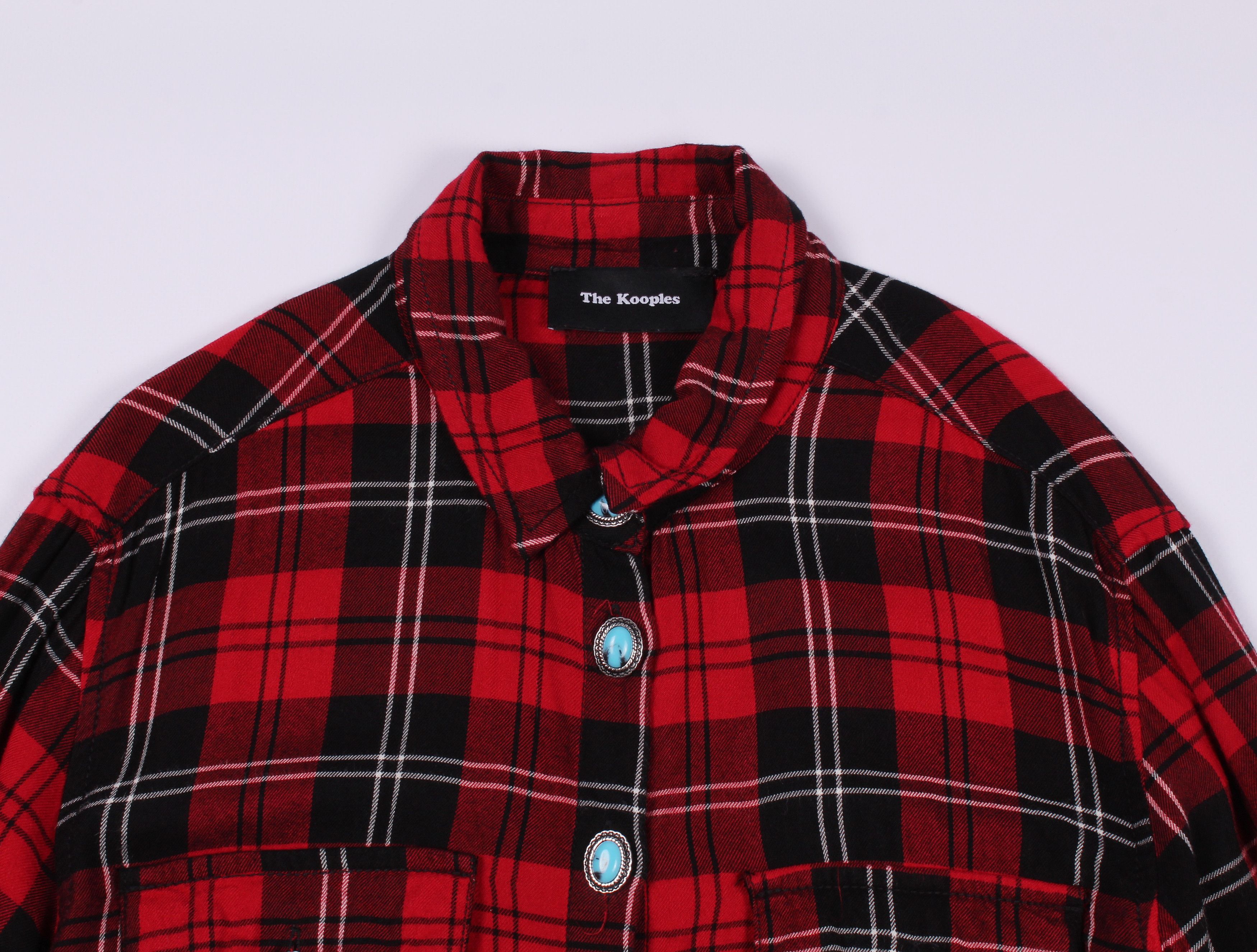The Kooples The Kooples Paris Checkered Shirt With Decorated Buttons Size M / US 6-8 / IT 42-44 - 5 Thumbnail
