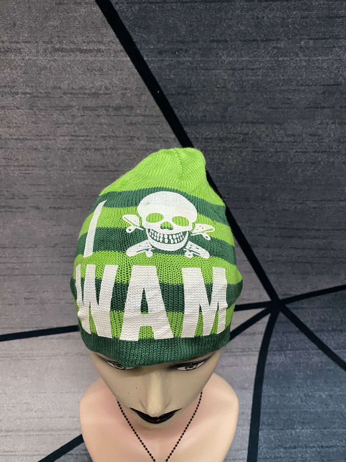 Japanese Brand Japanese Brand kI ☠️Wam Striped Beanie Kids Hat Size ONE SIZE - 2 Thumbnail