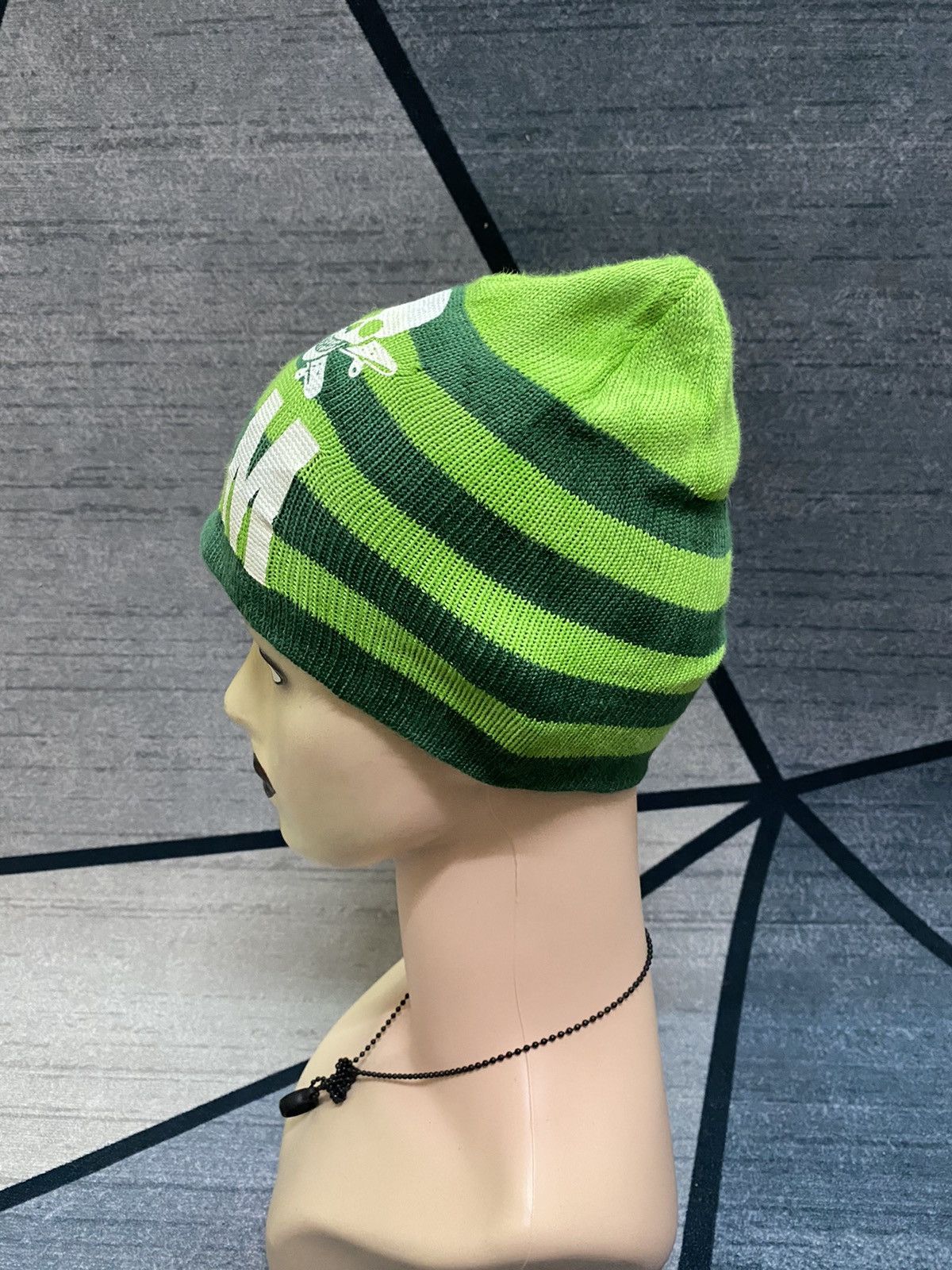 Japanese Brand Japanese Brand kI ☠️Wam Striped Beanie Kids Hat Size ONE SIZE - 4 Thumbnail