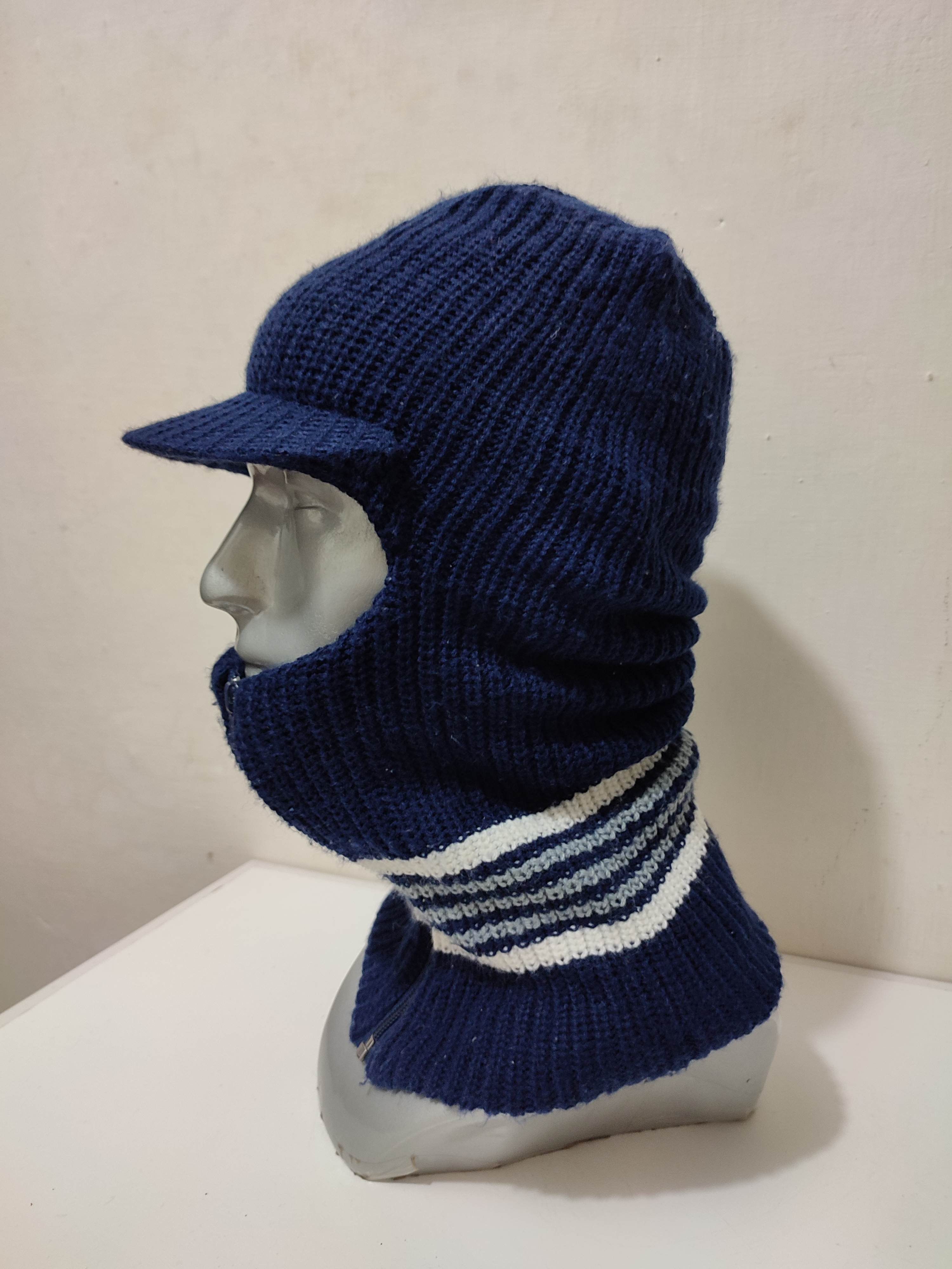 Other Unknown Japanese Masked Balaclava Nice design zipper hats Size ONE SIZE - 2 Thumbnail
