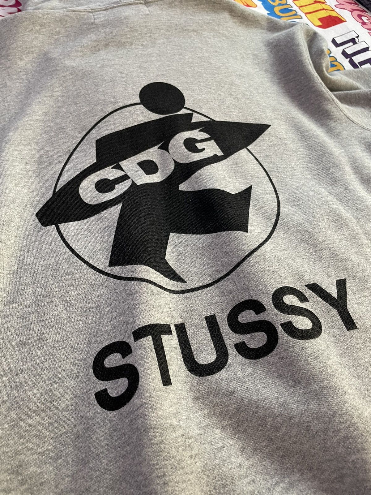 Comme des Garcons × Stussy CDG x Stussy Surfman Heather Gray Hoodie M FW2021 Size US M / EU 48-50 / 2 - 10 Thumbnail