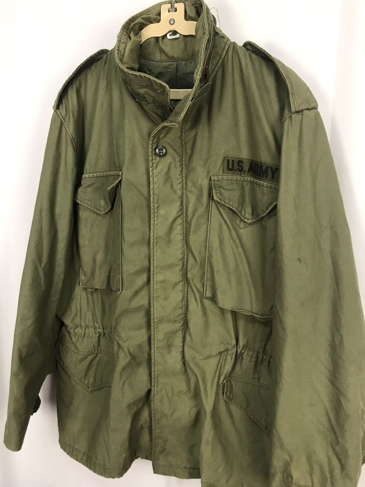 Vintage U.s army button up jacket hidden hoodie Size US L / EU 52-54 / 3 - 3 Thumbnail