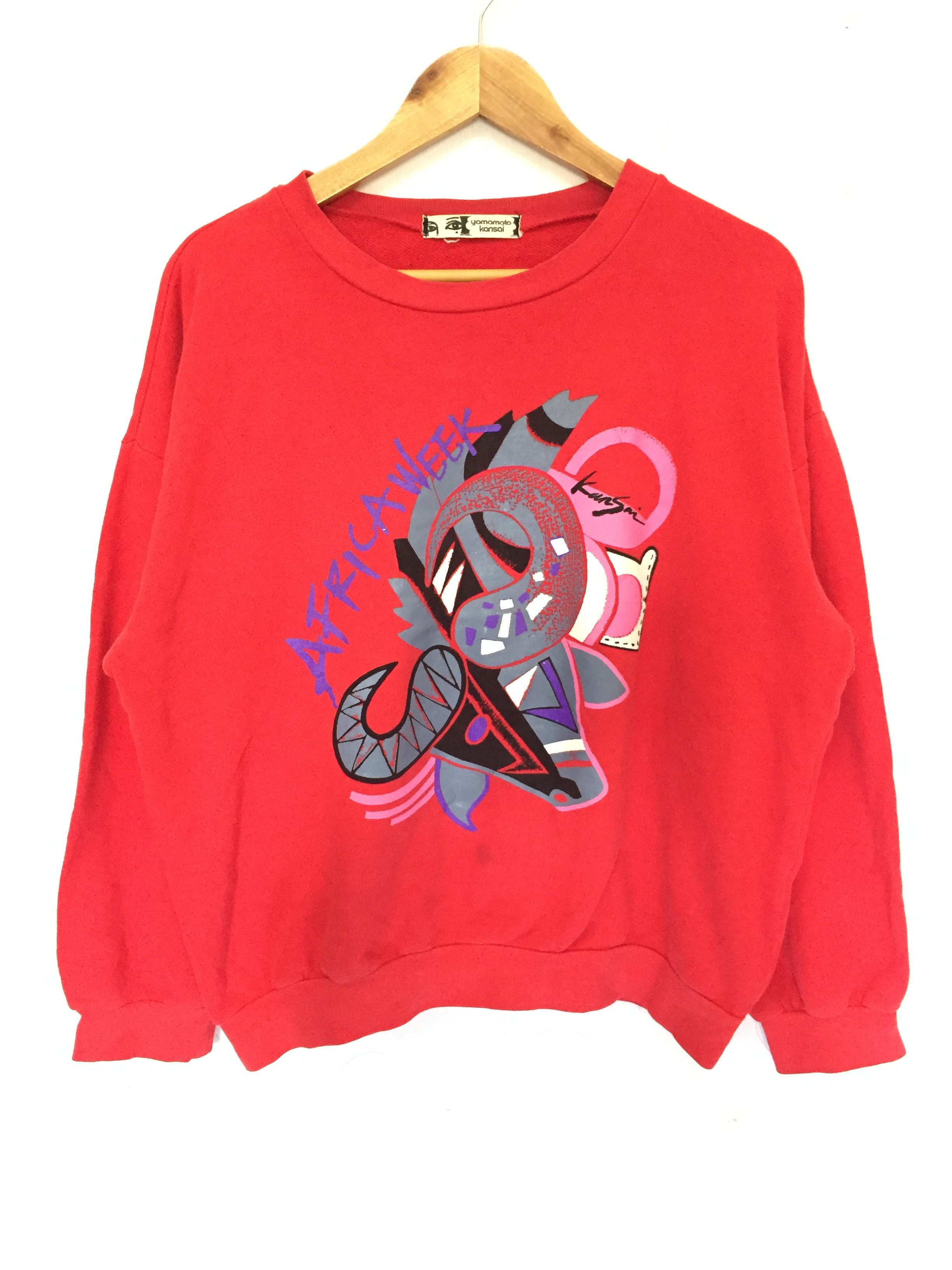 Kansai Yamamoto 80's KANSAI EYE Africa week animal print sweatshirt Size US M / EU 48-50 / 2 - 2 Thumbnail