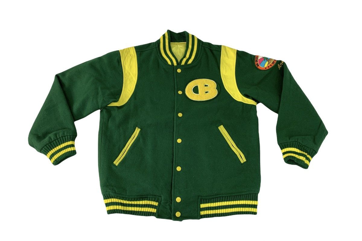 Japanese Brand Hype Simple Varsity Outerwear Jacket Coconuts Bum Of Sport Size US L / EU 52-54 / 3 - 2 Thumbnail