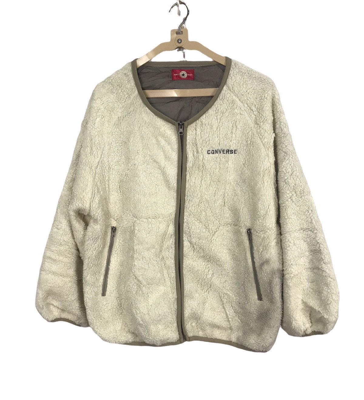 Converse Converse spellout zipper fleece jacket Size US M / EU 48-50 / 2 - 1 Thumbnail