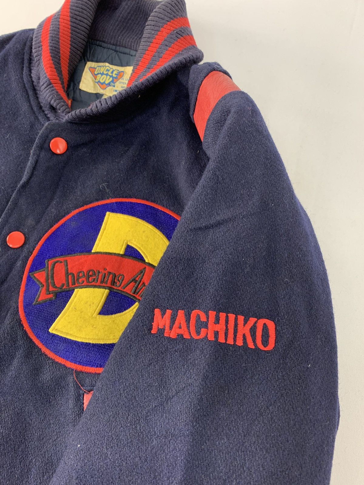 Vintage Rare 80s Uncle Bov Doshisha Machiko Simple Varsity Jacket Size US M / EU 48-50 / 2 - 4 Thumbnail