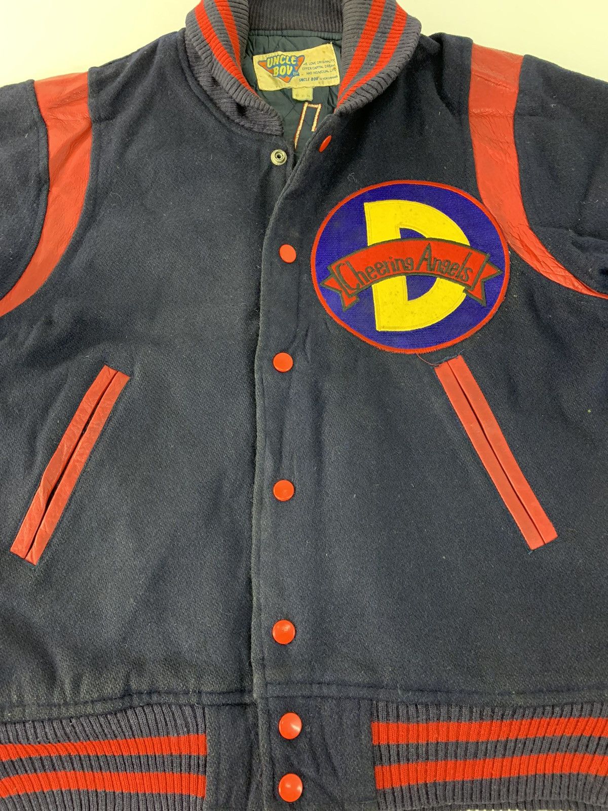 Vintage Rare 80s Uncle Bov Doshisha Machiko Simple Varsity Jacket Size US M / EU 48-50 / 2 - 5 Thumbnail