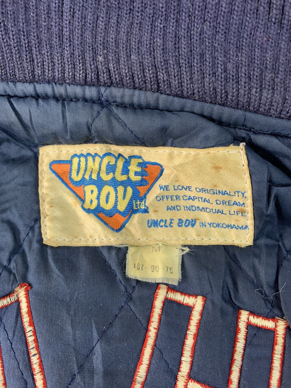 Vintage Rare 80s Uncle Bov Doshisha Machiko Simple Varsity Jacket Size US M / EU 48-50 / 2 - 8 Thumbnail