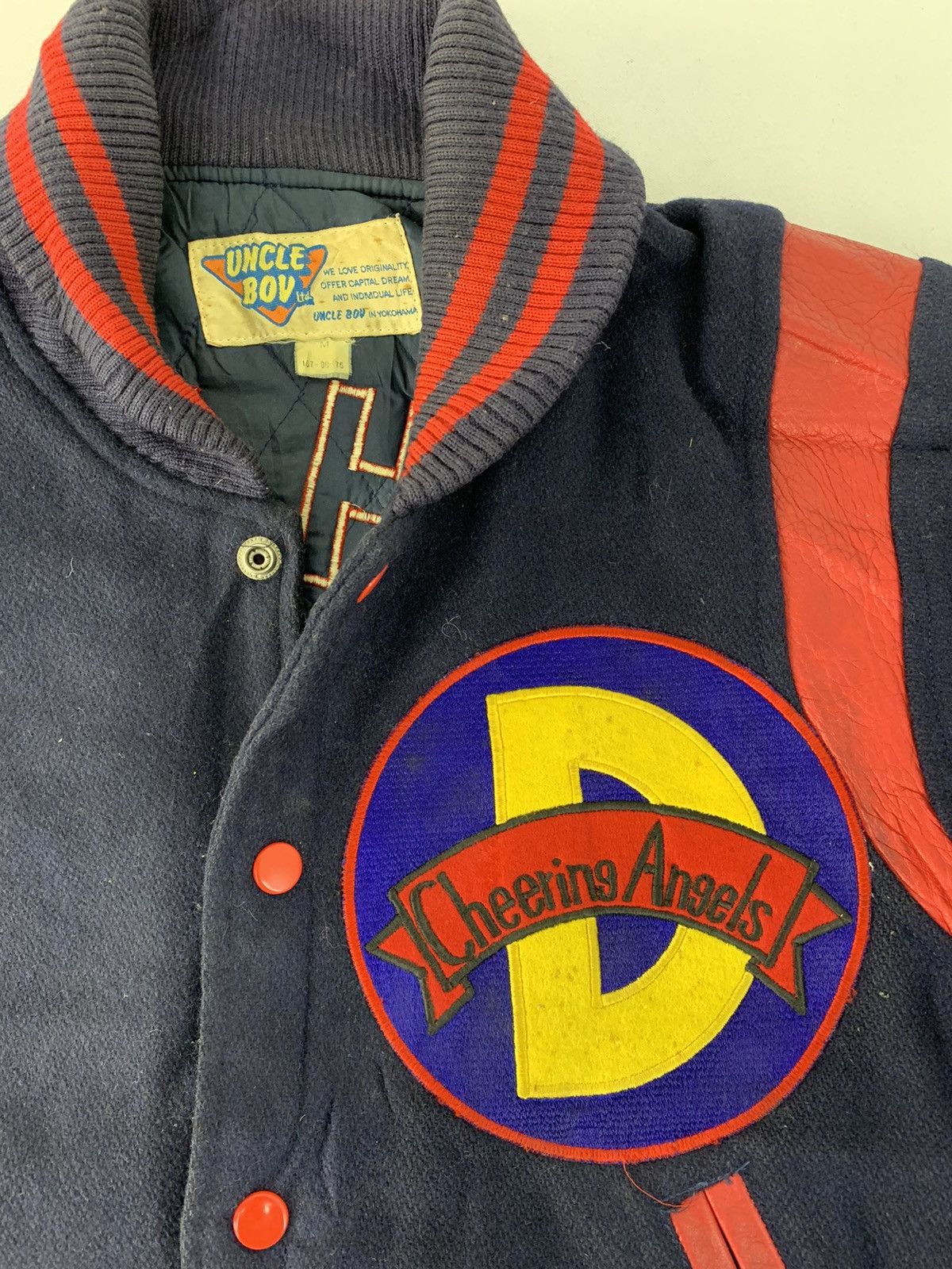 Vintage Rare 80s Uncle Bov Doshisha Machiko Simple Varsity Jacket Size US M / EU 48-50 / 2 - 3 Thumbnail