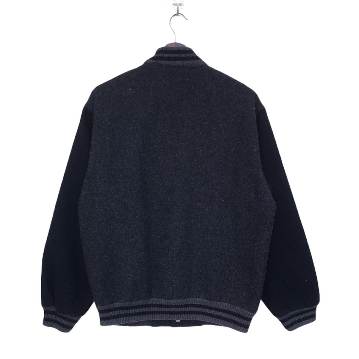 Japanese Brand 💥Sale💥Varsity plain wool jacket made in japan Size US L / EU 52-54 / 3 - 5 Thumbnail