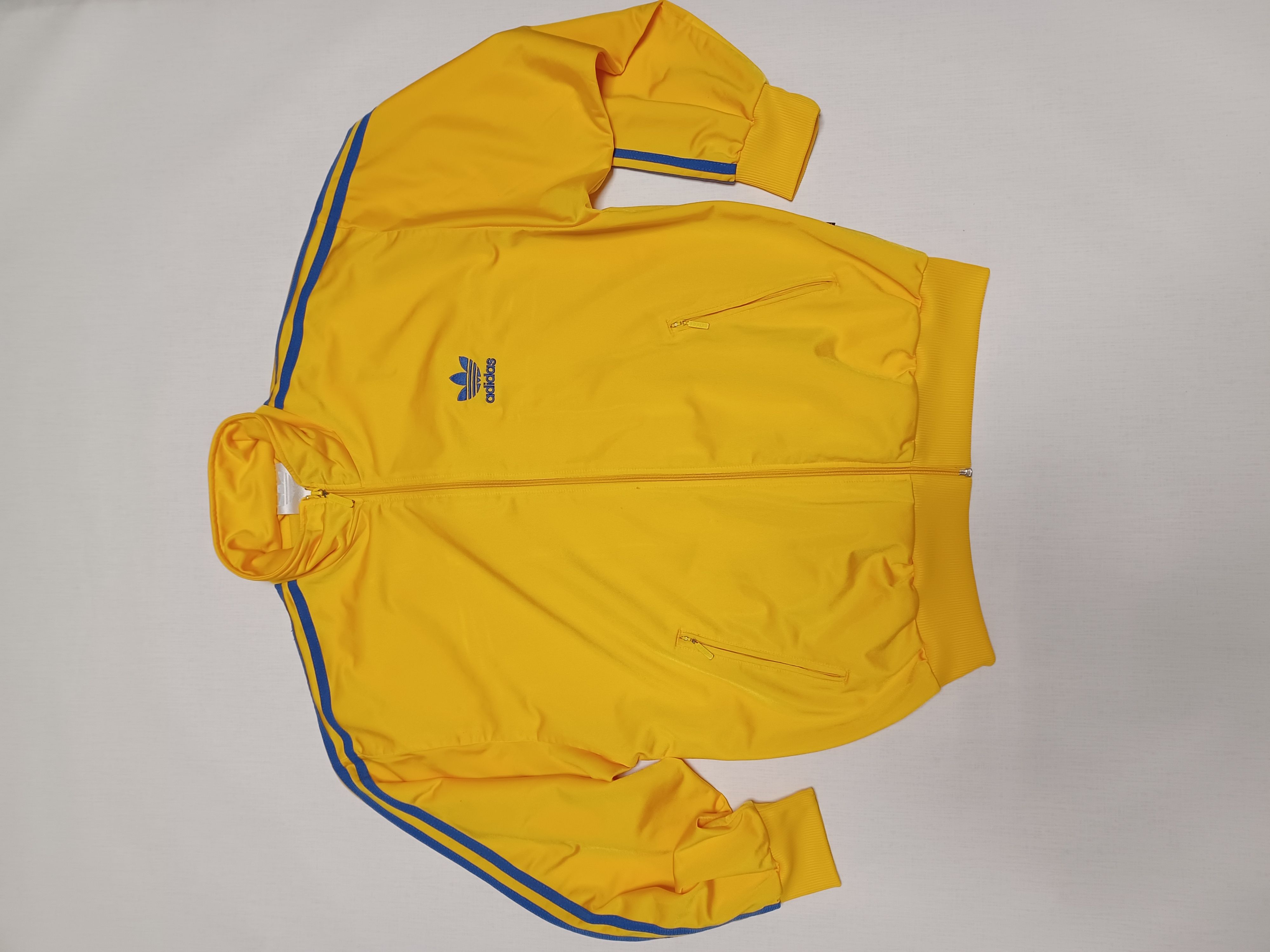 Pre-owned 1990x Clothing X Adidas Early 90-s Adidas Tracking Jacket Windbreaker Vintage Sport In Yellow