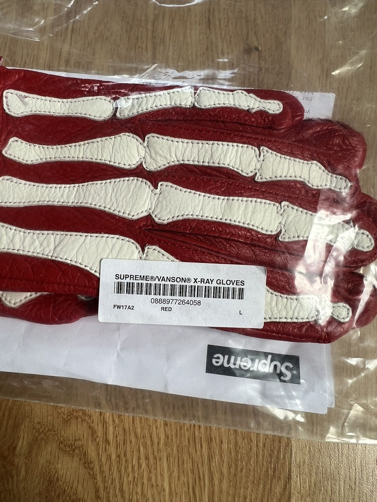 Supreme VANSON レザー グローブ M 赤X-Ray Gloves 【公式通販】