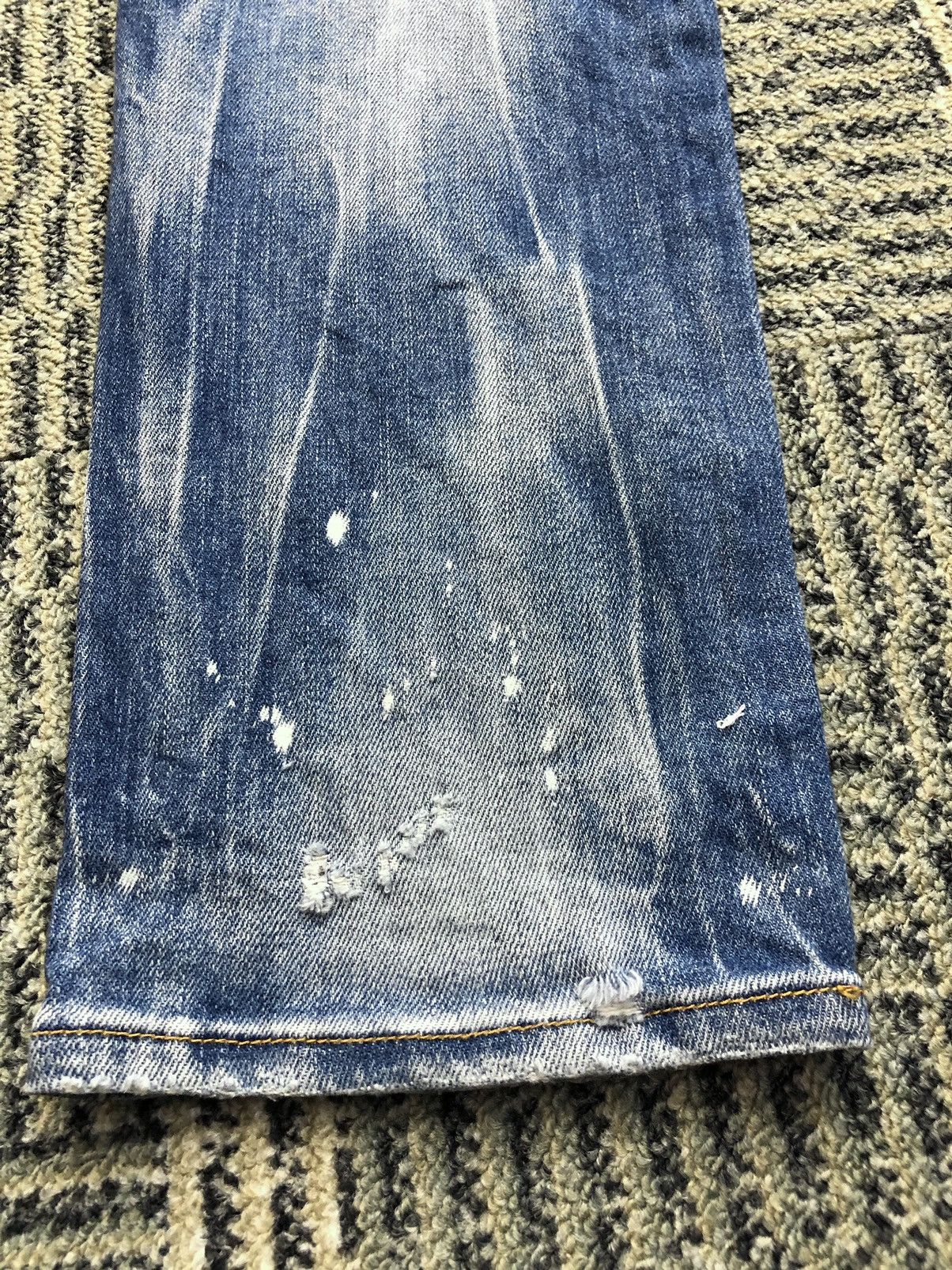 Japanese Brand Patriot Distressed Skinny Faded Blue Jeans Size US 31 - 21 Thumbnail