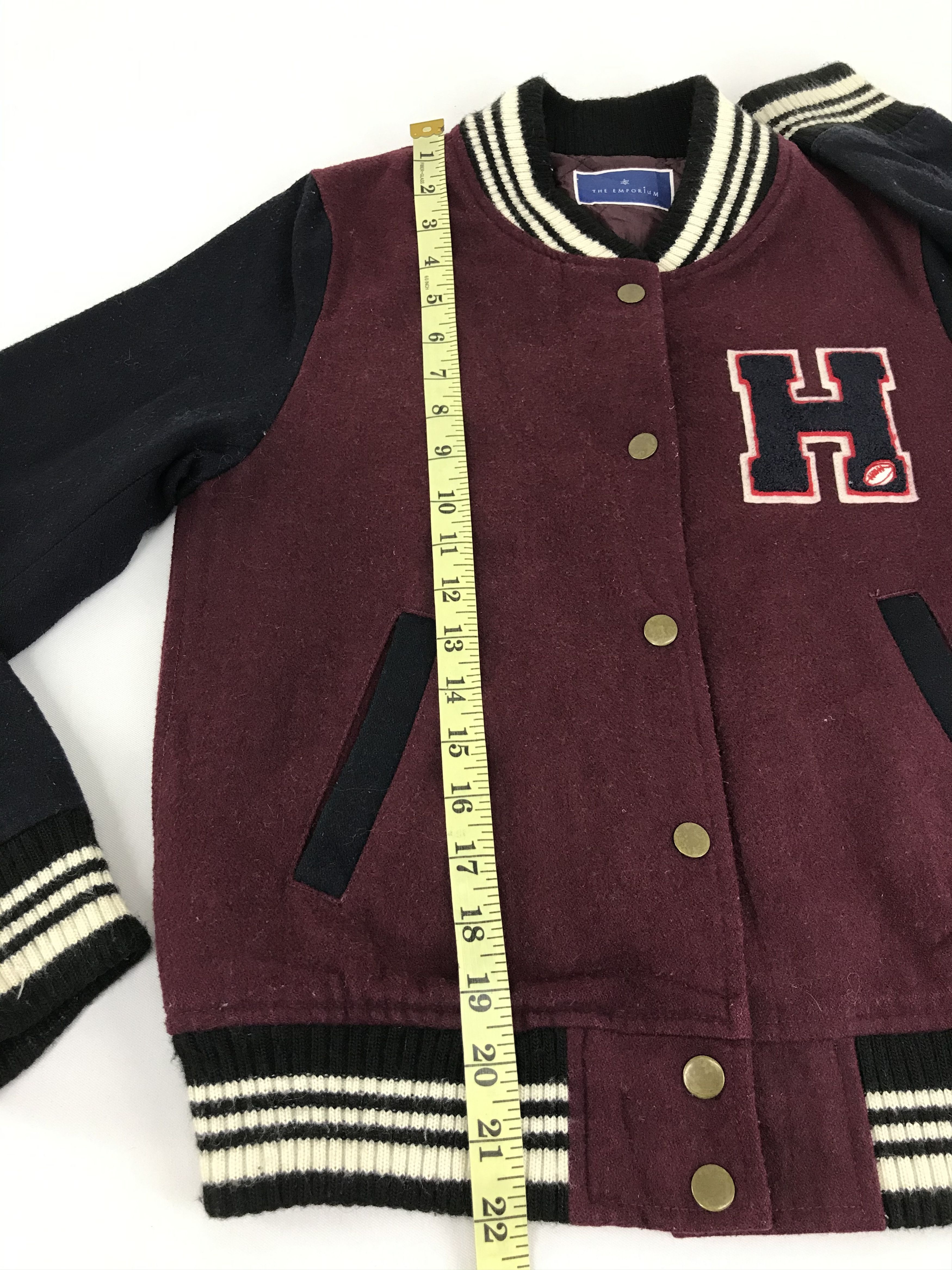 Japanese Brand The Emporium H Football Varsity College Jacket Padded inner Size US S / EU 44-46 / 1 - 9 Thumbnail