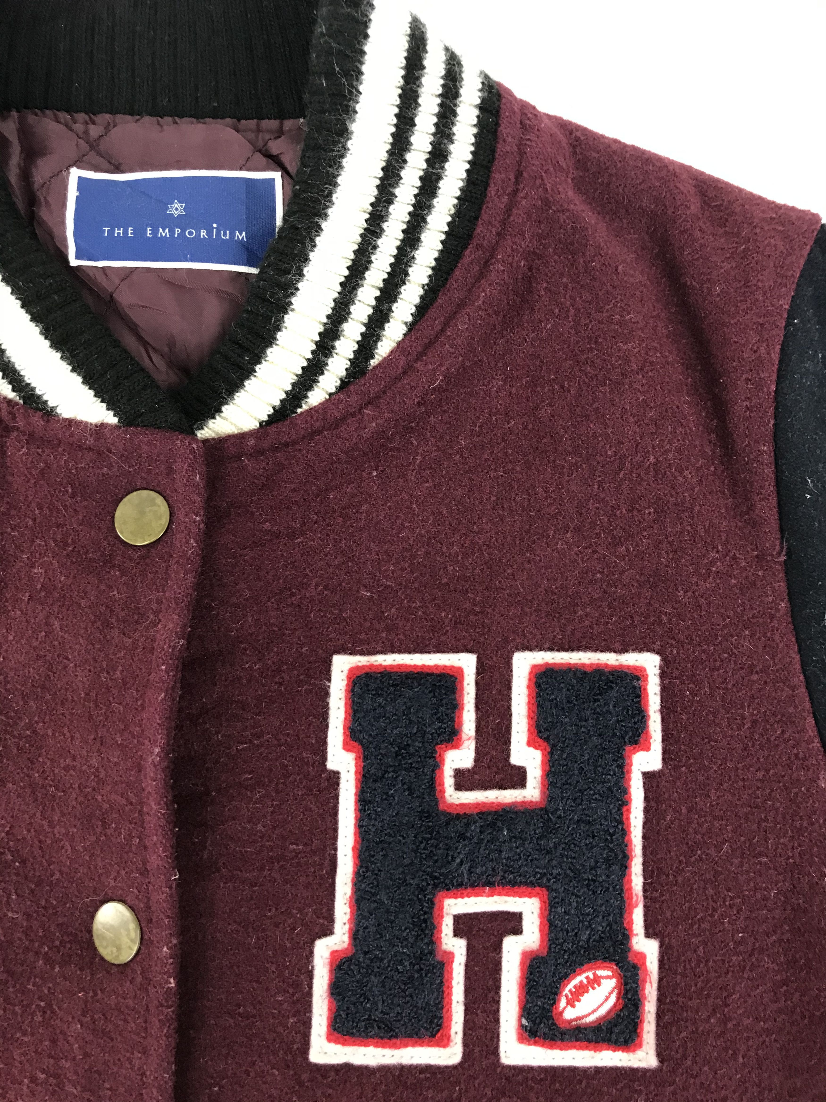 Japanese Brand The Emporium H Football Varsity College Jacket Padded inner Size US S / EU 44-46 / 1 - 2 Thumbnail