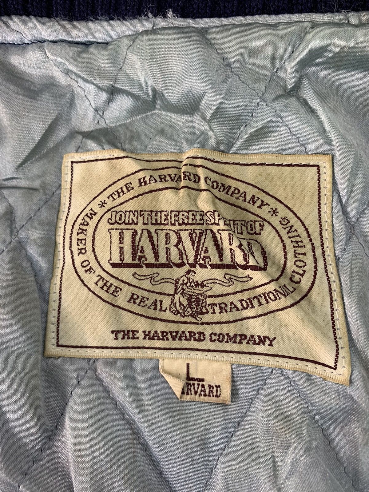 Leather 90s Varsity Jacket Havard Company Leather Sleeve Snap Button Size US M / EU 48-50 / 2 - 7 Thumbnail