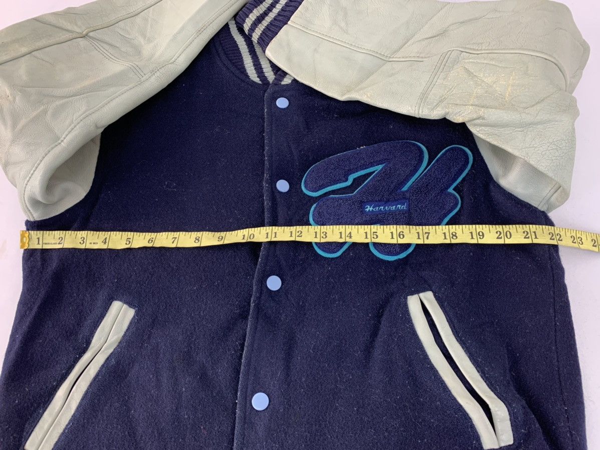Leather 90s Varsity Jacket Havard Company Leather Sleeve Snap Button Size US M / EU 48-50 / 2 - 11 Thumbnail