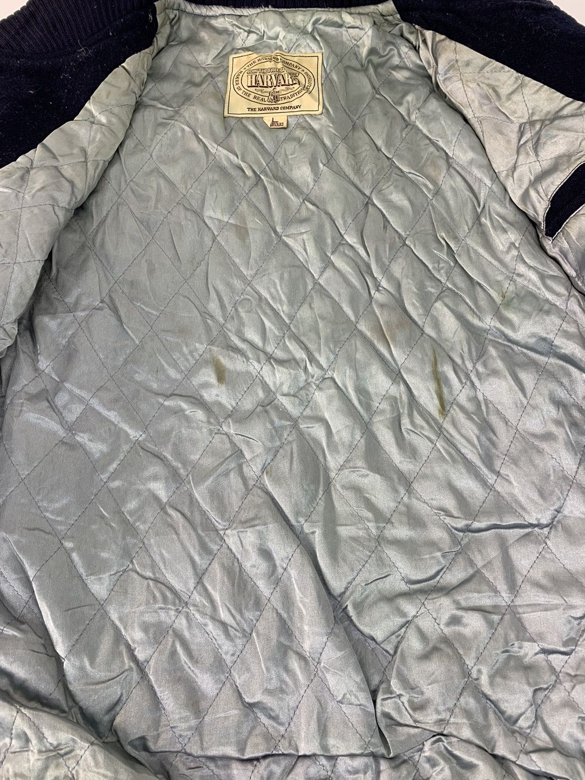 Leather 90s Varsity Jacket Havard Company Leather Sleeve Snap Button Size US M / EU 48-50 / 2 - 6 Thumbnail