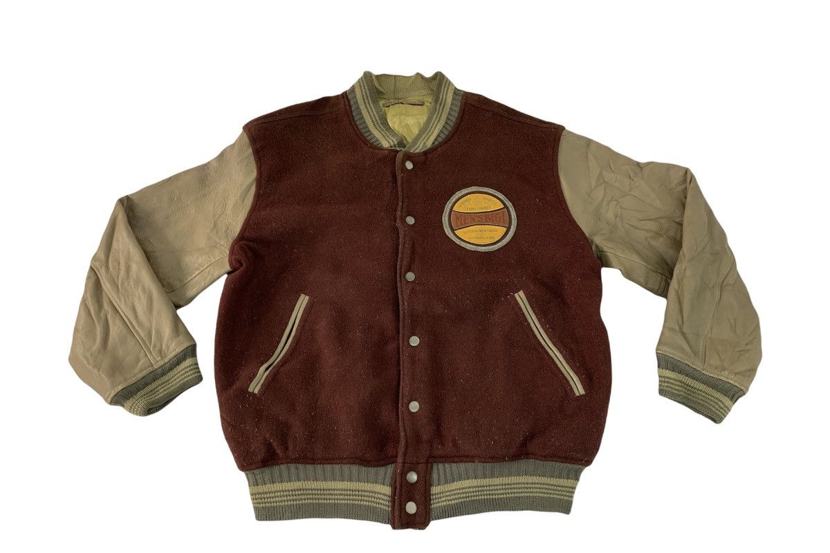 BIGI Vintage Bigi Men’s Y’es Decir Leather Wool Varsity Jacket Size US L / EU 52-54 / 3 - 3 Thumbnail