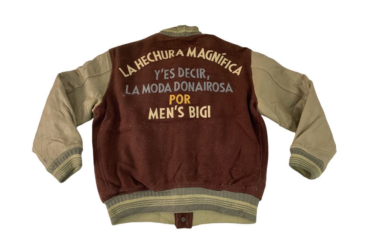 BIGI Vintage Bigi Men’s Y’es Decir Leather Wool Varsity Jacket Size US L / EU 52-54 / 3 - 1 Thumbnail