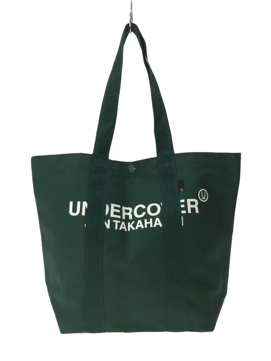 image of Undercover Jun Takahashi Logo Nylon Tote Bag in Green, Men's