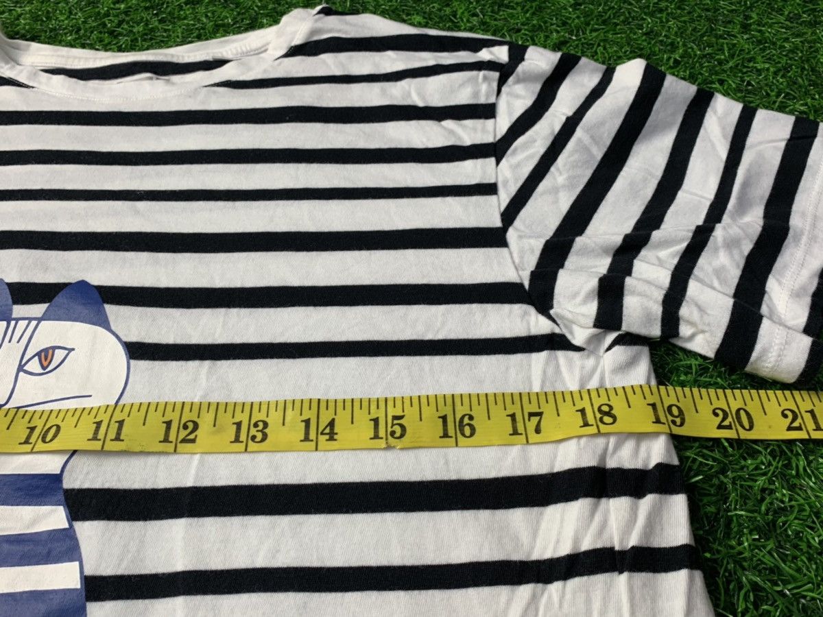 Japanese Brand Uniqlo X Lisa Larson Striped Printed Cat Graphic Tee Size M / US 6-8 / IT 42-44 - 10 Thumbnail